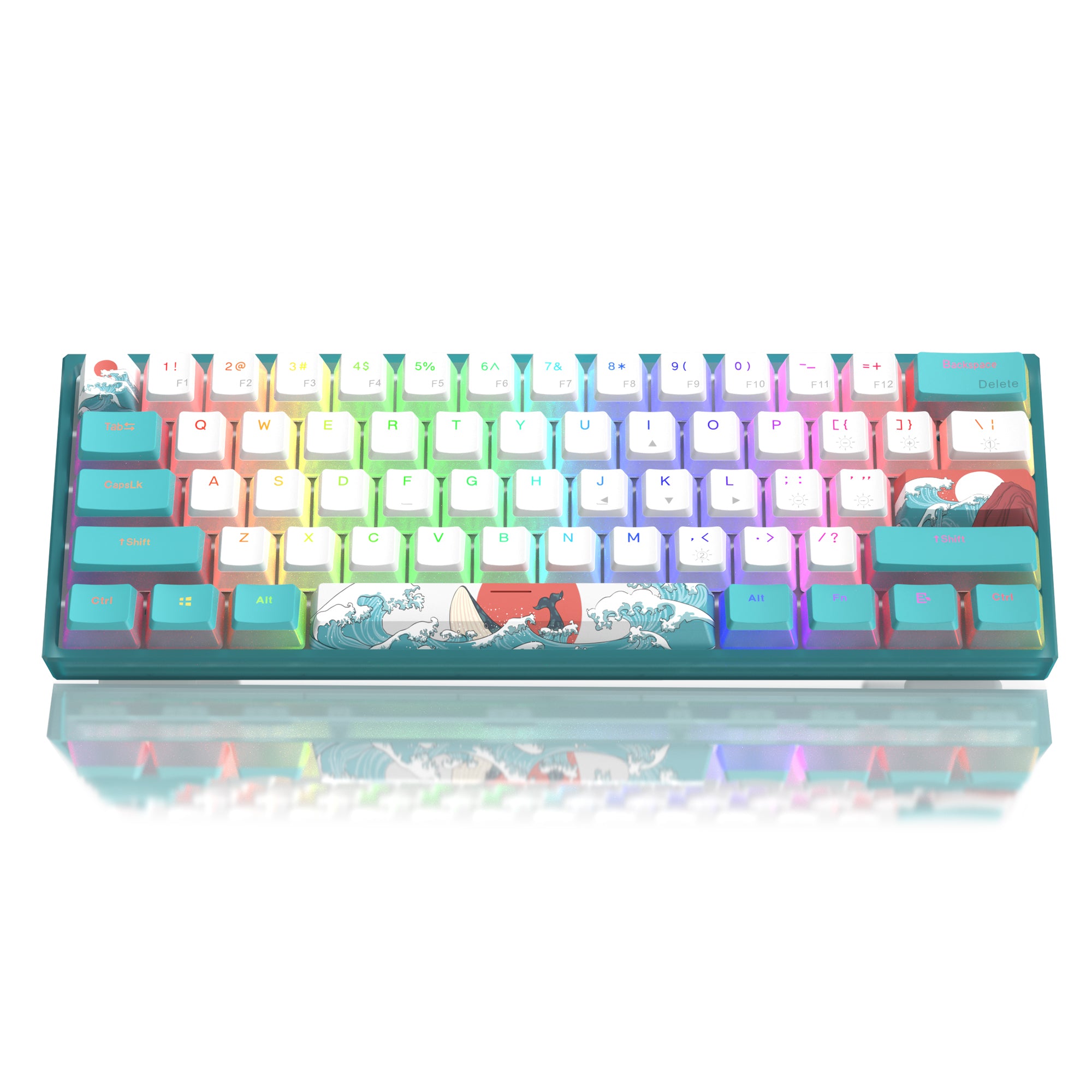 Womier WK61 V2 60% Hot-Swappable RGB Mechanical Wired Gaming Keyboard (5 Colors)