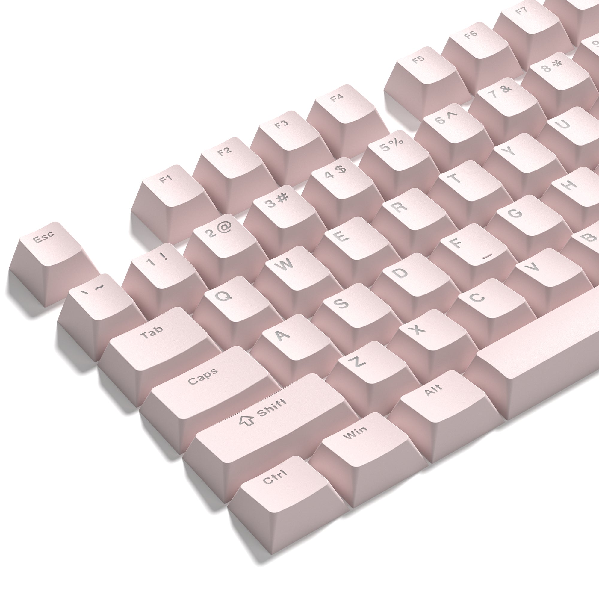 Womier Cherry Profile Single-Color Shine-Through PBT 124-Key Keycaps