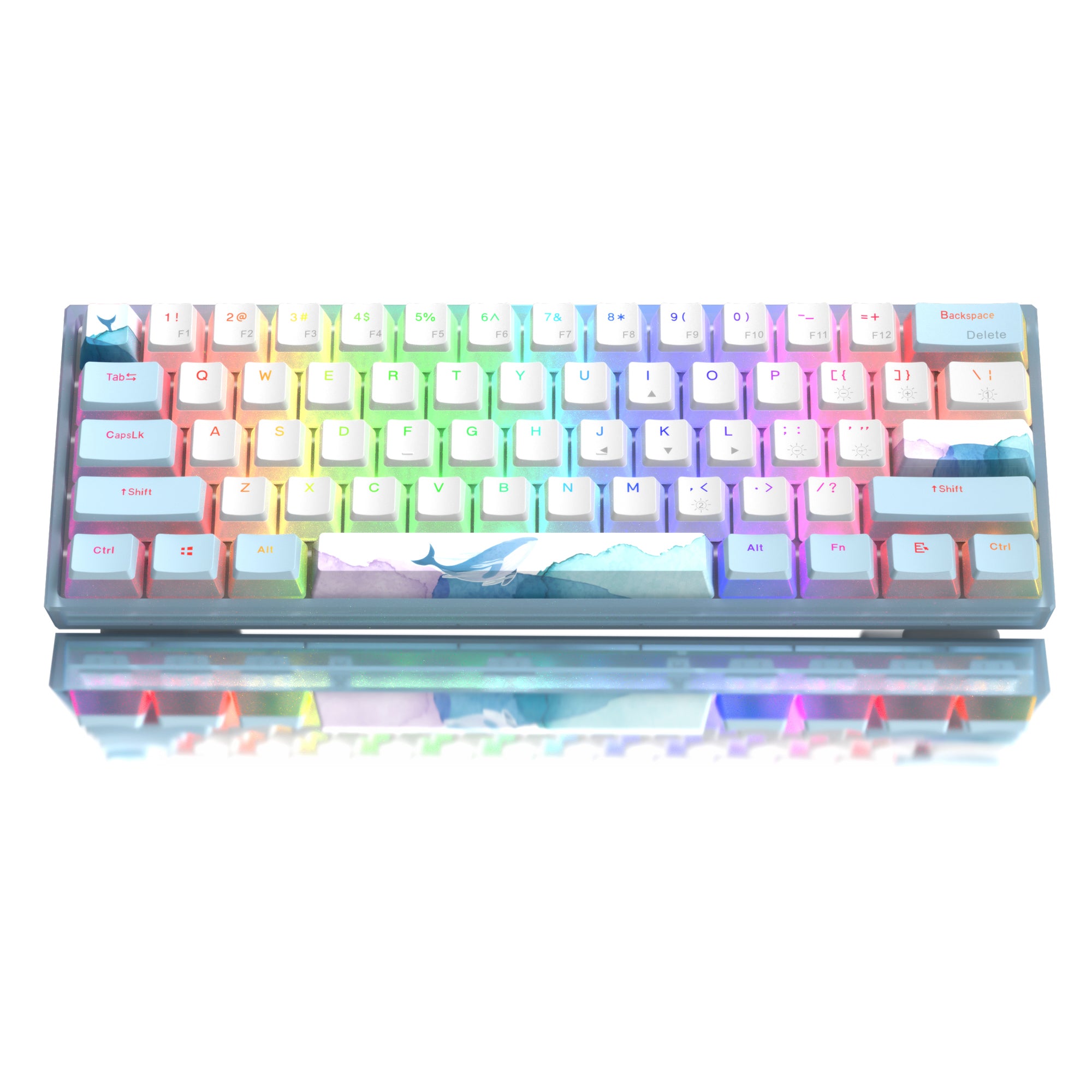 Womier WK61 V2 60% Hot-Swappable RGB Mechanical Wired Gaming Keyboard (5 Colors)