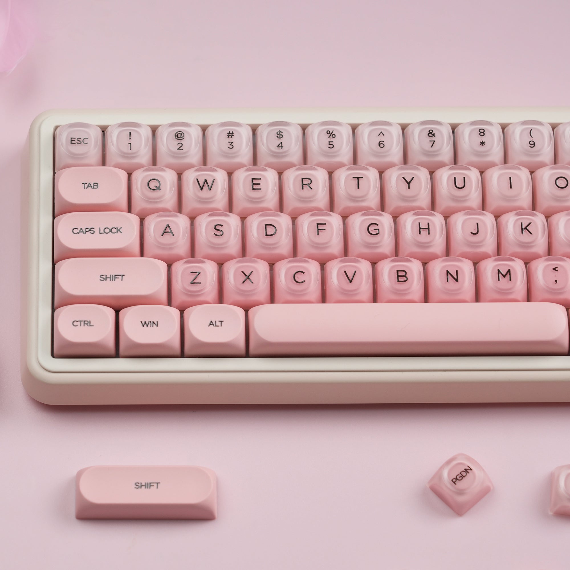 Womier Foundation/Lipstick 132-Key MOA Profile Translucent PBT+PC Keycap Set