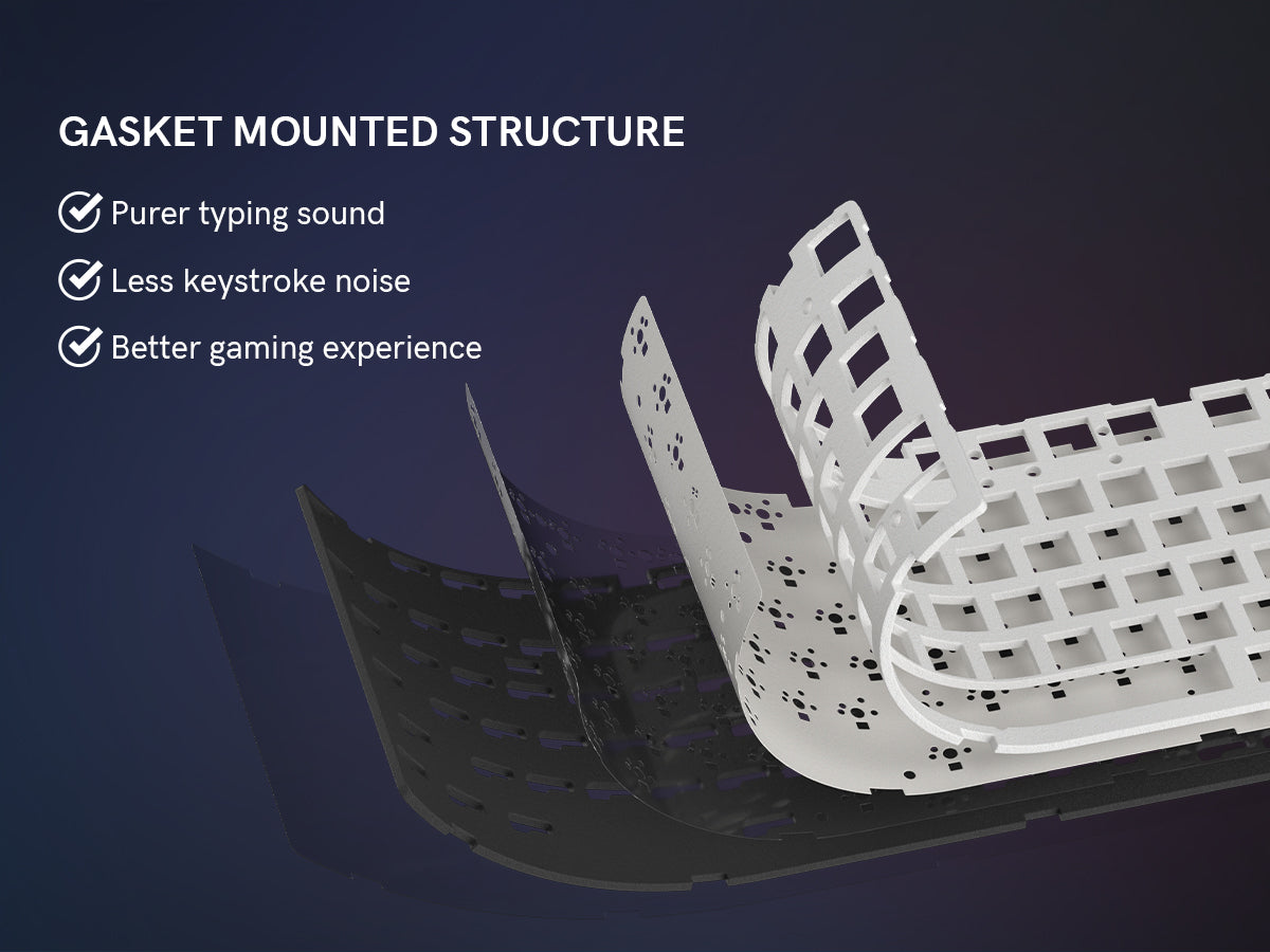 WK75 75% Wireless Mechanical Keyboard, Hot Swappable Custom Gaming Keyboards