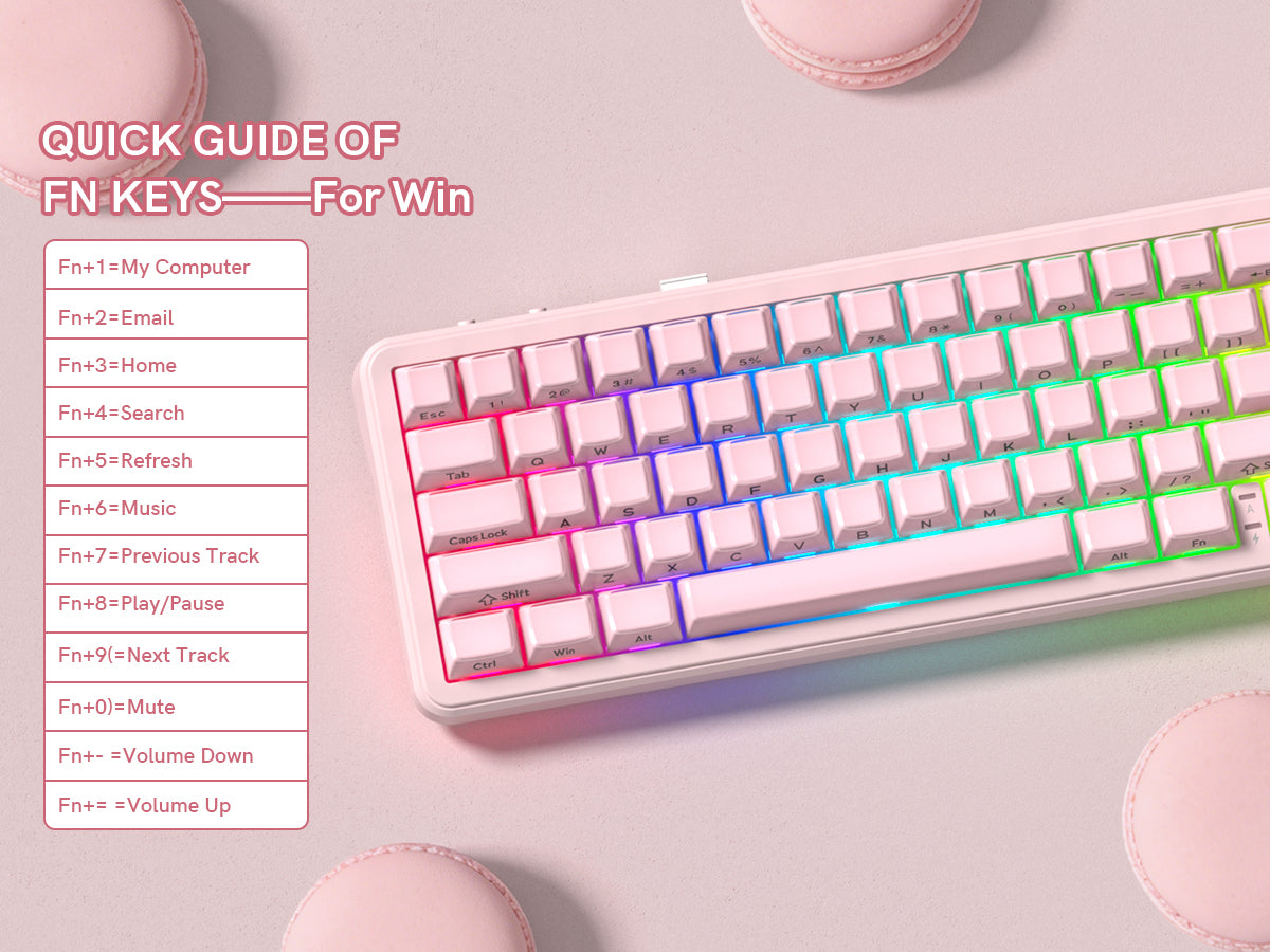 Womier L65 65% Gaming Mechanical Keyboard Wireless with Knob