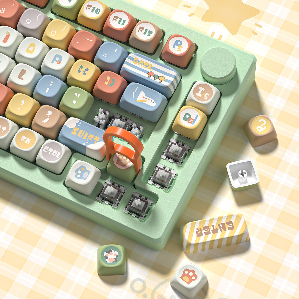 Womier Forest Animals MOA Profile Dye-Sublimation PBT Keycap Set