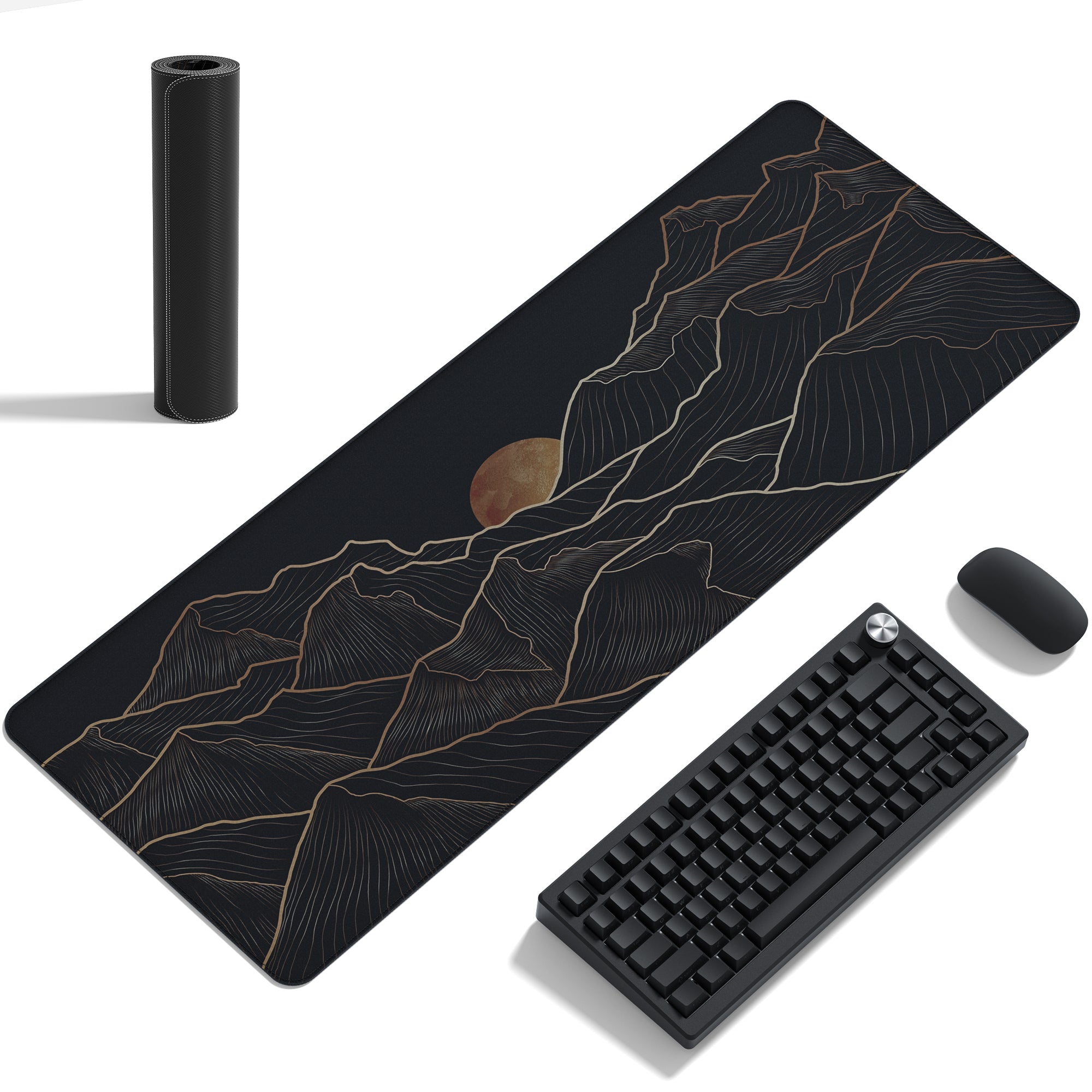Womier Golden Sun Themed Large Desk Mat