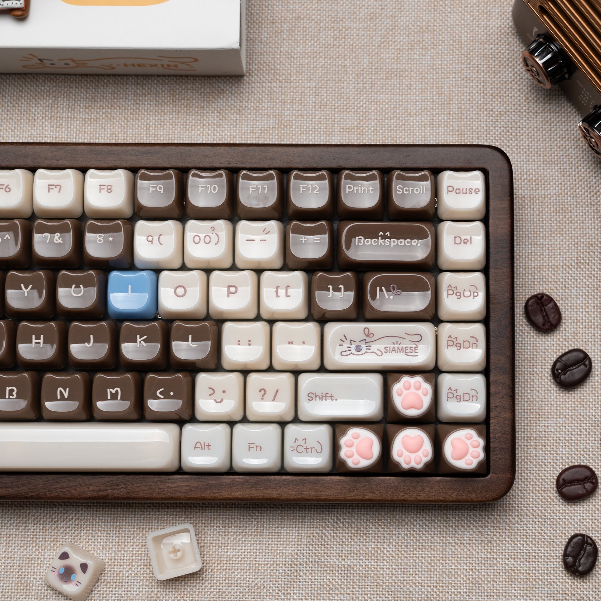 Womier Kittens Themed MOA+MAO Profile PC Keycap Set