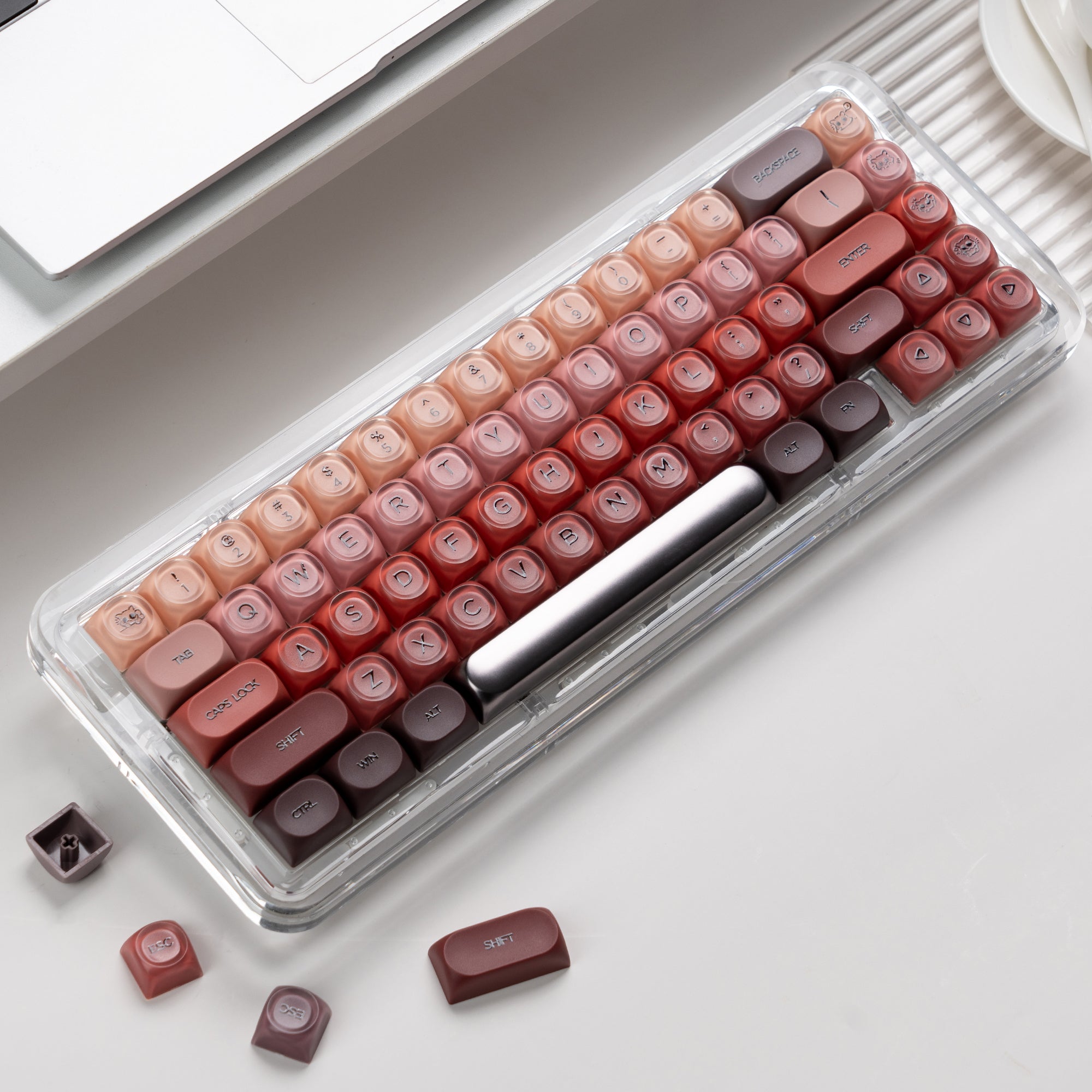 Womier Foundation/Lipstick 132-Key MOA Profile Translucent PBT+PC Keycap Set