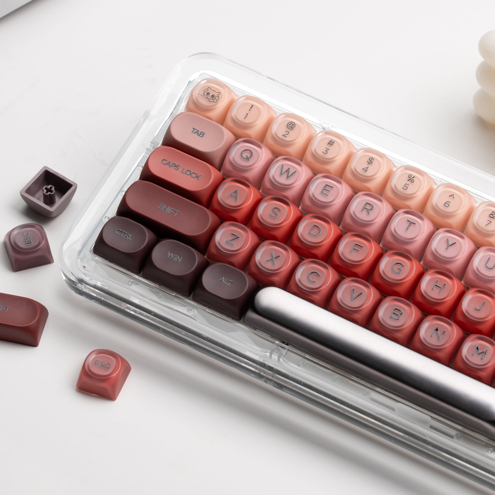 Womier Foundation/Lipstick 132-Key MOA Profile Translucent PBT+PC Keycap Set