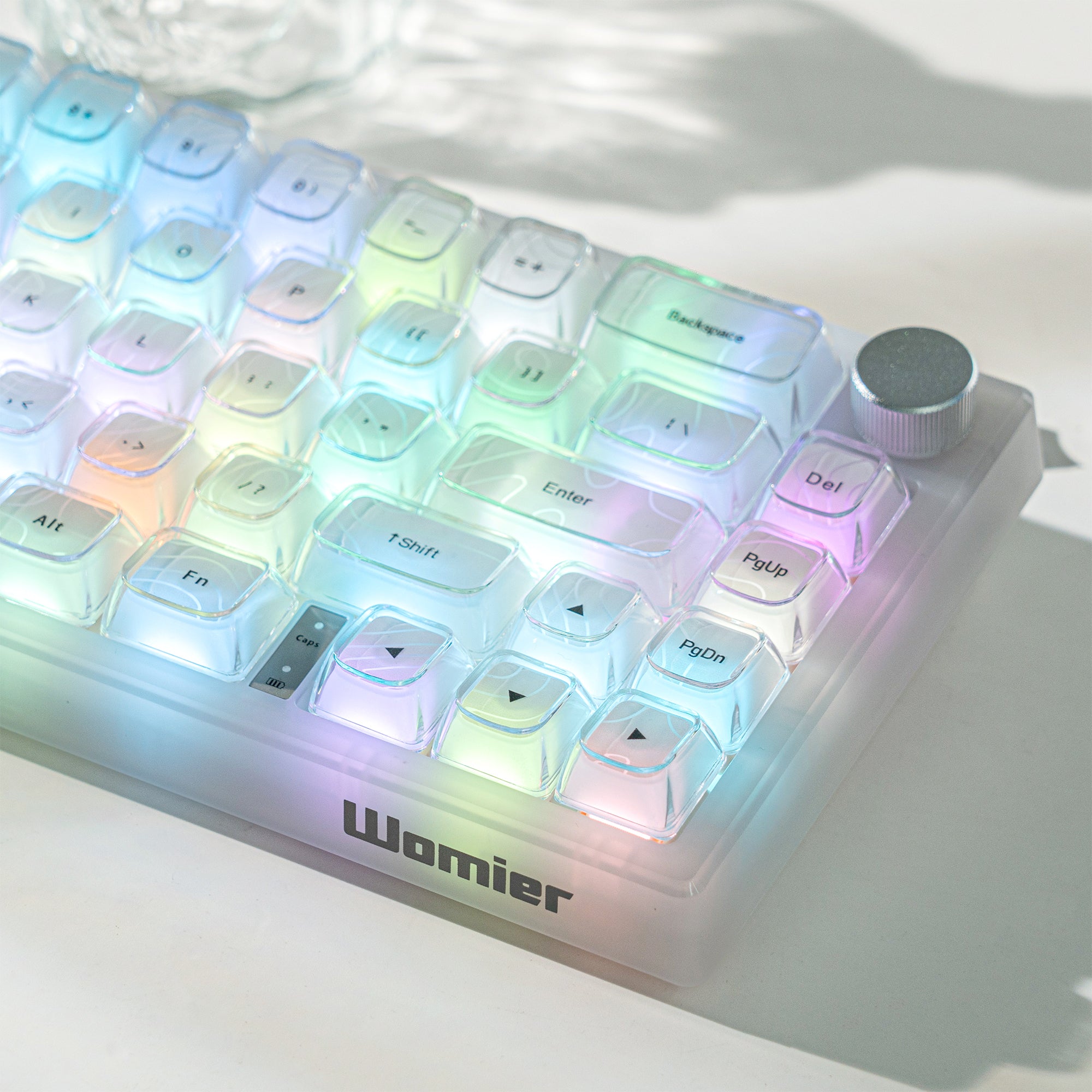 Womier Q61 V2 VIA Support 66-Key Gasket Mechanical Keyboard with Knob