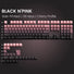 Womier Black n'Pink Side-Printed Cherry Profile Double-shot PBT Keycap fit for most of ANSI Layout and MX-style switches.