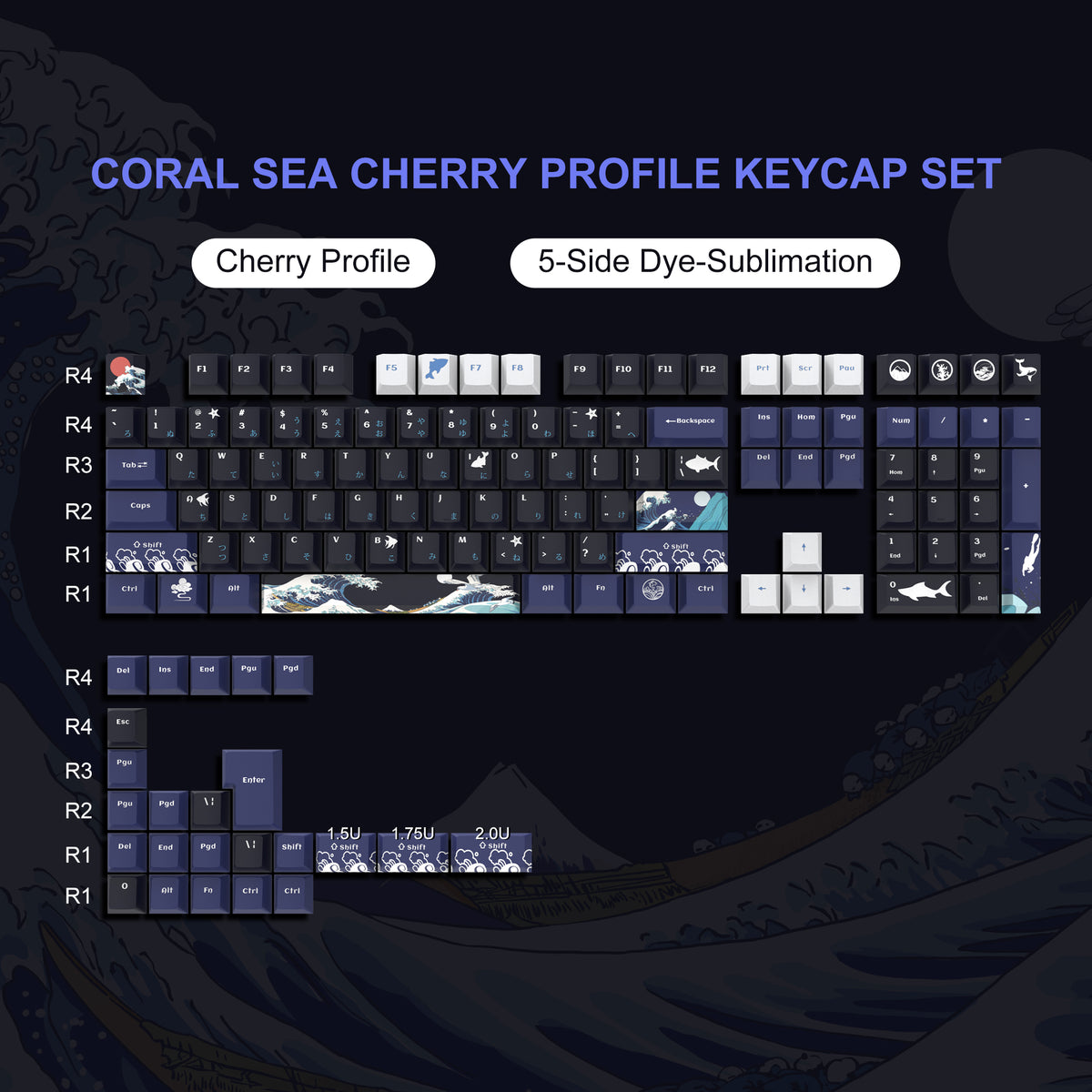 コーラルシー　スイッチ（Coral Sea Switch）リニア 45g Amazon.com: Gliging Coral Sea Keycaps 108 PBT Heat