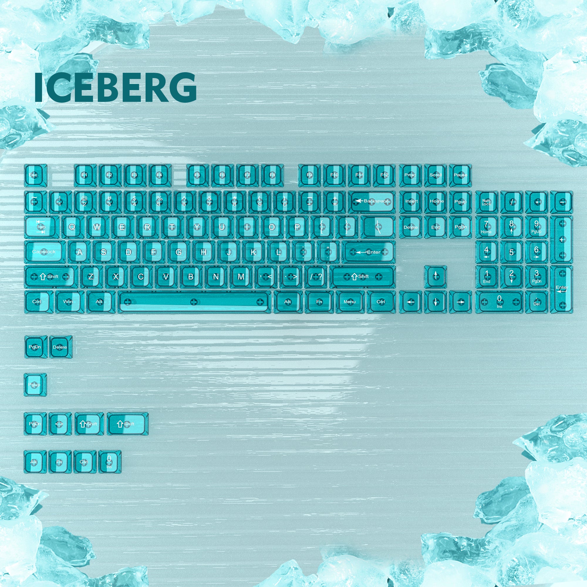 Womier Iceberg 115-Key MDA Profile Transparent PC Keycap Set
