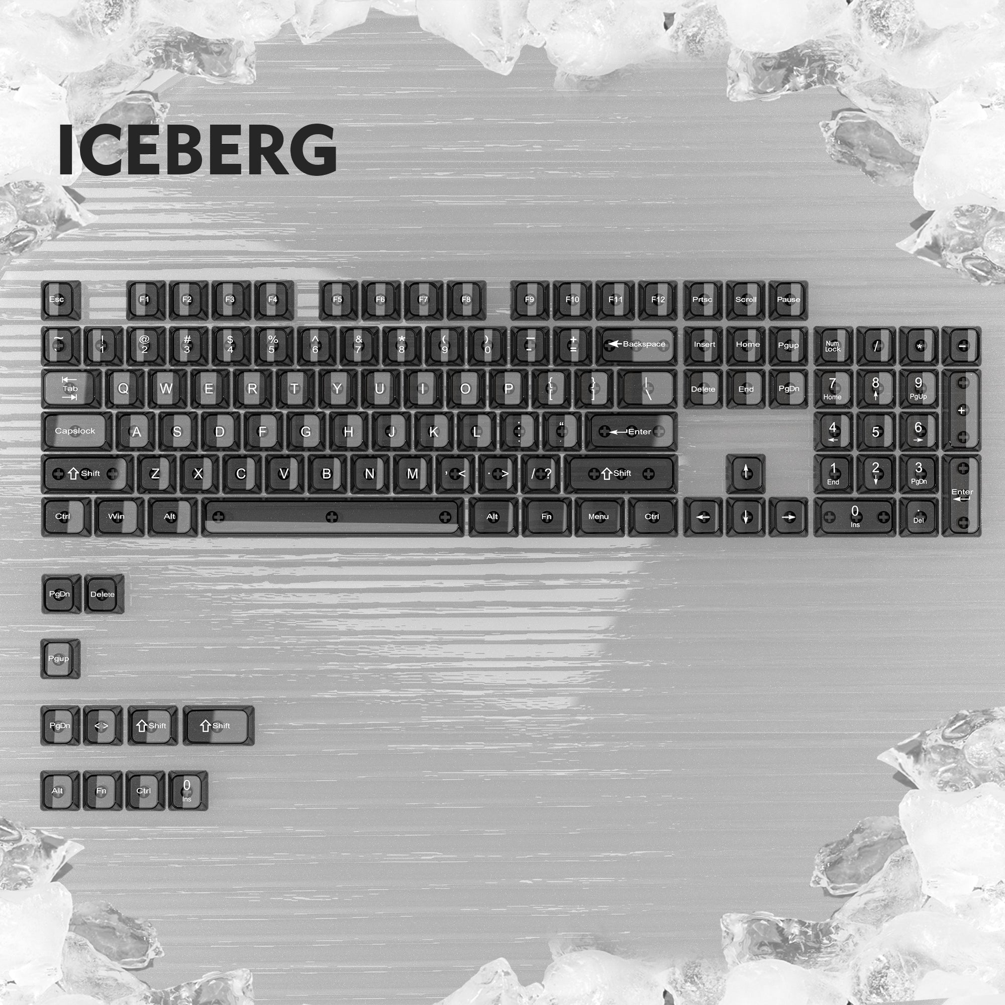 Womier Iceberg 115-Key MDA Profile Transparent PC Keycap Set