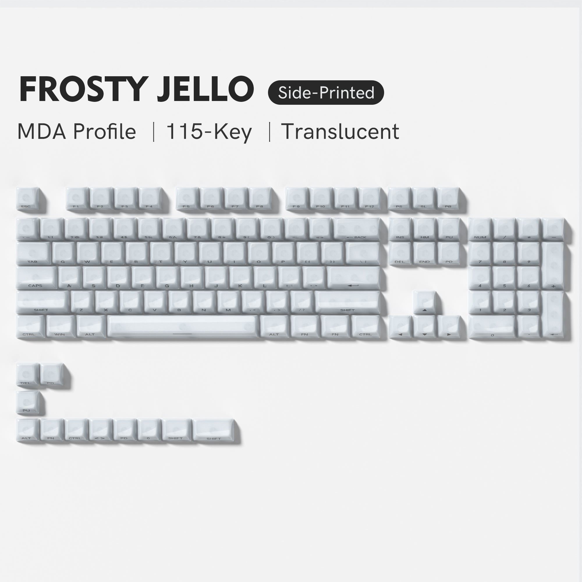 Womier Frosty Jello 115-Key MDA Profile Translucent PC Keycap Set - Womier Keyboard