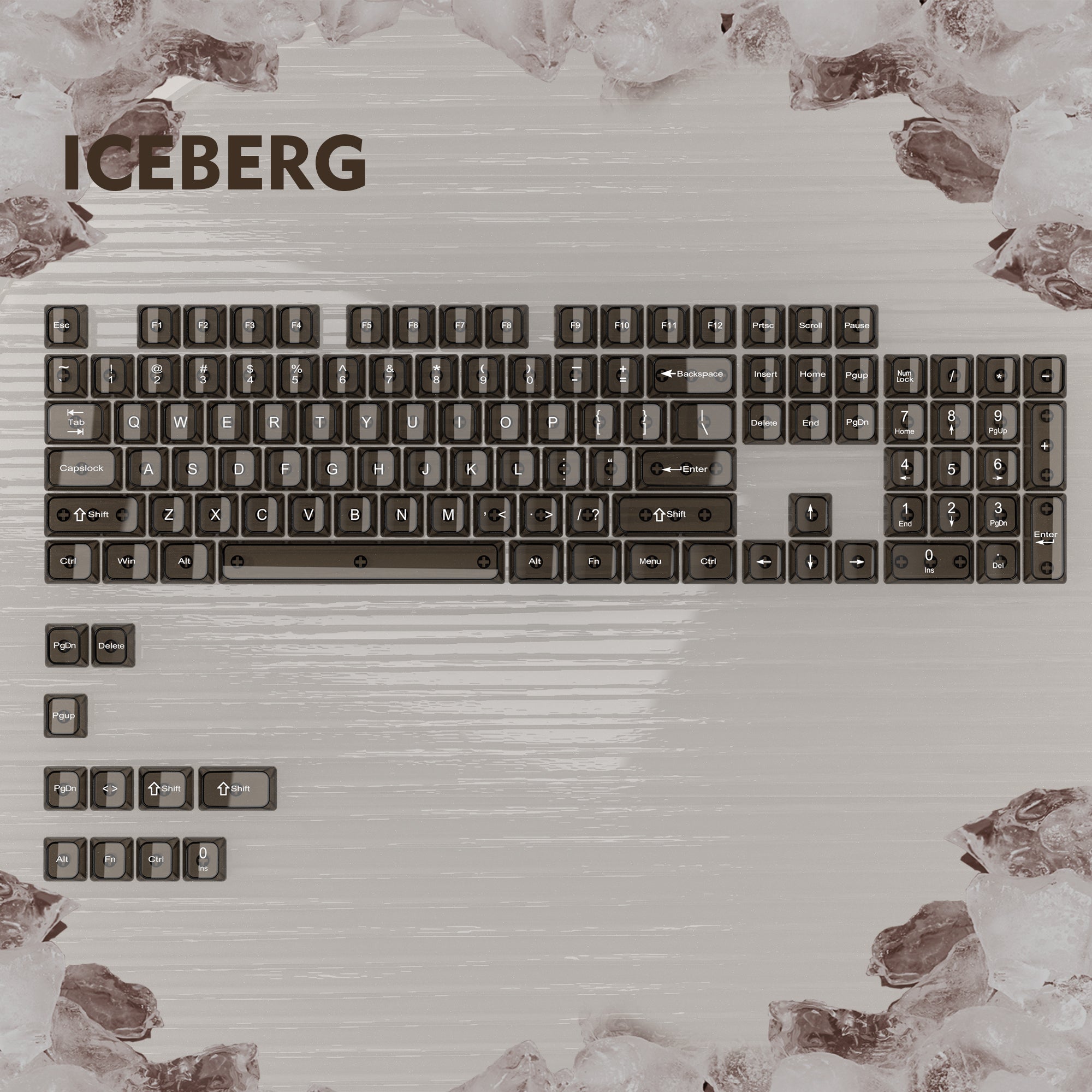 Womier Iceberg 115-Key MDA Profile Transparent PC Keycap Set - Womier Keyboard