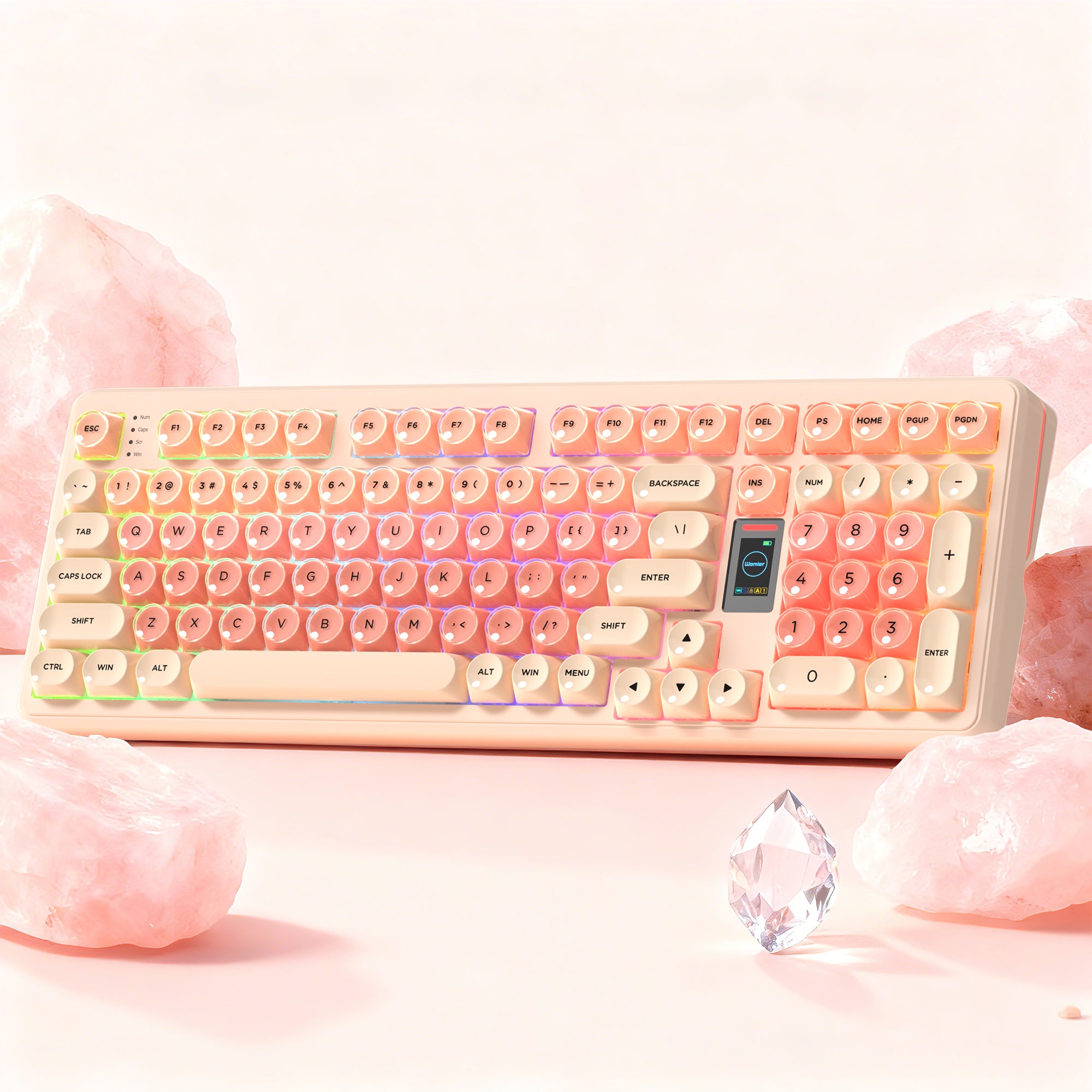 Womier WK98 98% Mechanical Gaming Keyboard With Multimedia Screen