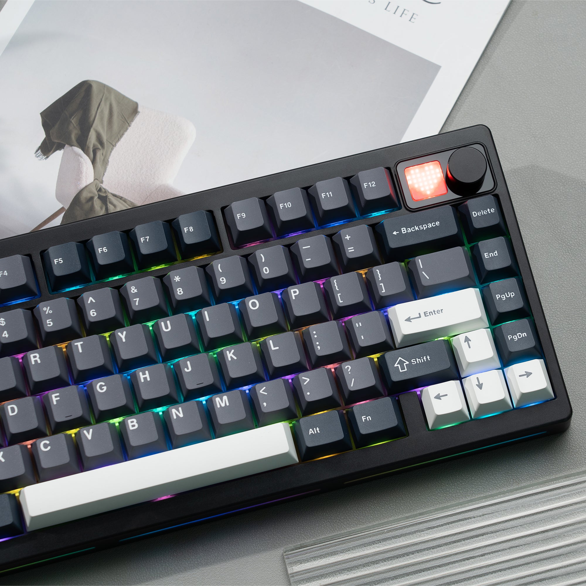 Womier MT75 Tri-Mode Mechanical Keyboard With Screen& Knob - Womier Keyboard