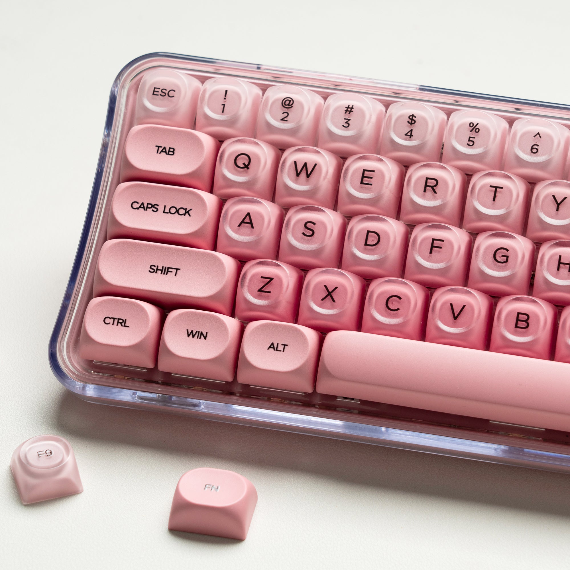Womier Foundation/Lipstick 132-Key MOA Profile Translucent PBT+PC Keycap Set - Womier Keyboard