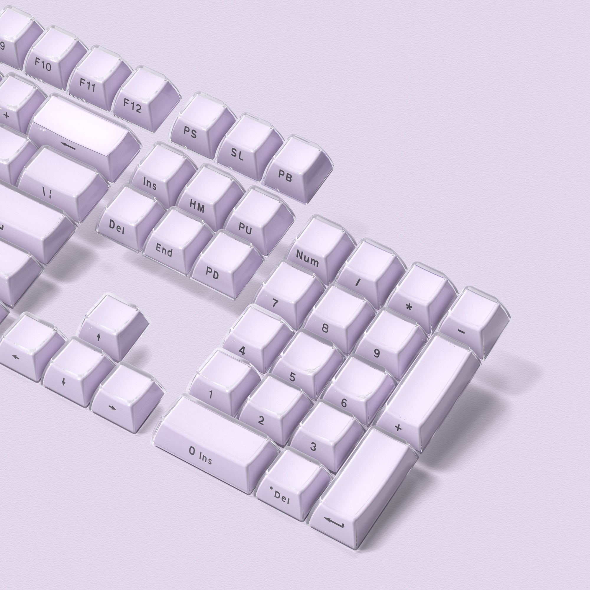 Womier Jello Side-Printed Translucent OEM Profile Keycap (113-Key) - Womier Keyboard