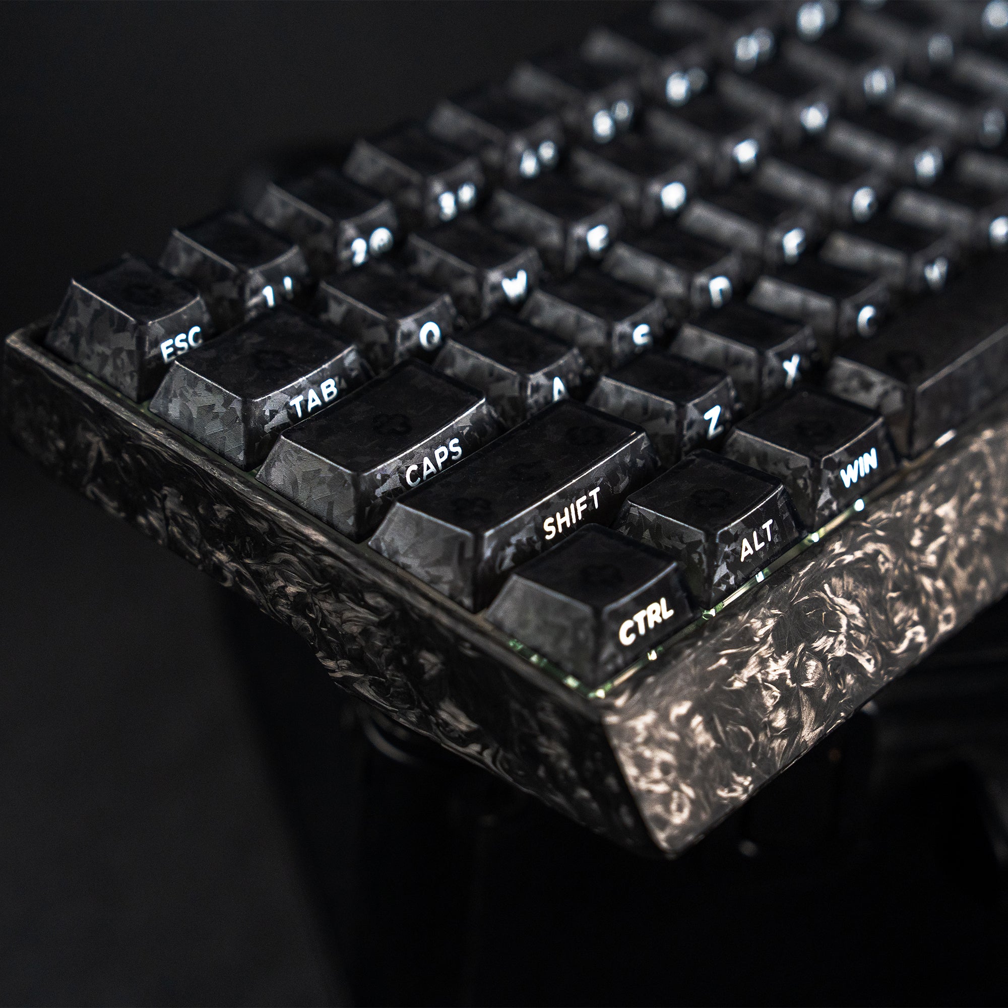 Womier Forged Carbon 109-Key Cherry Profile PBT Keycap Set