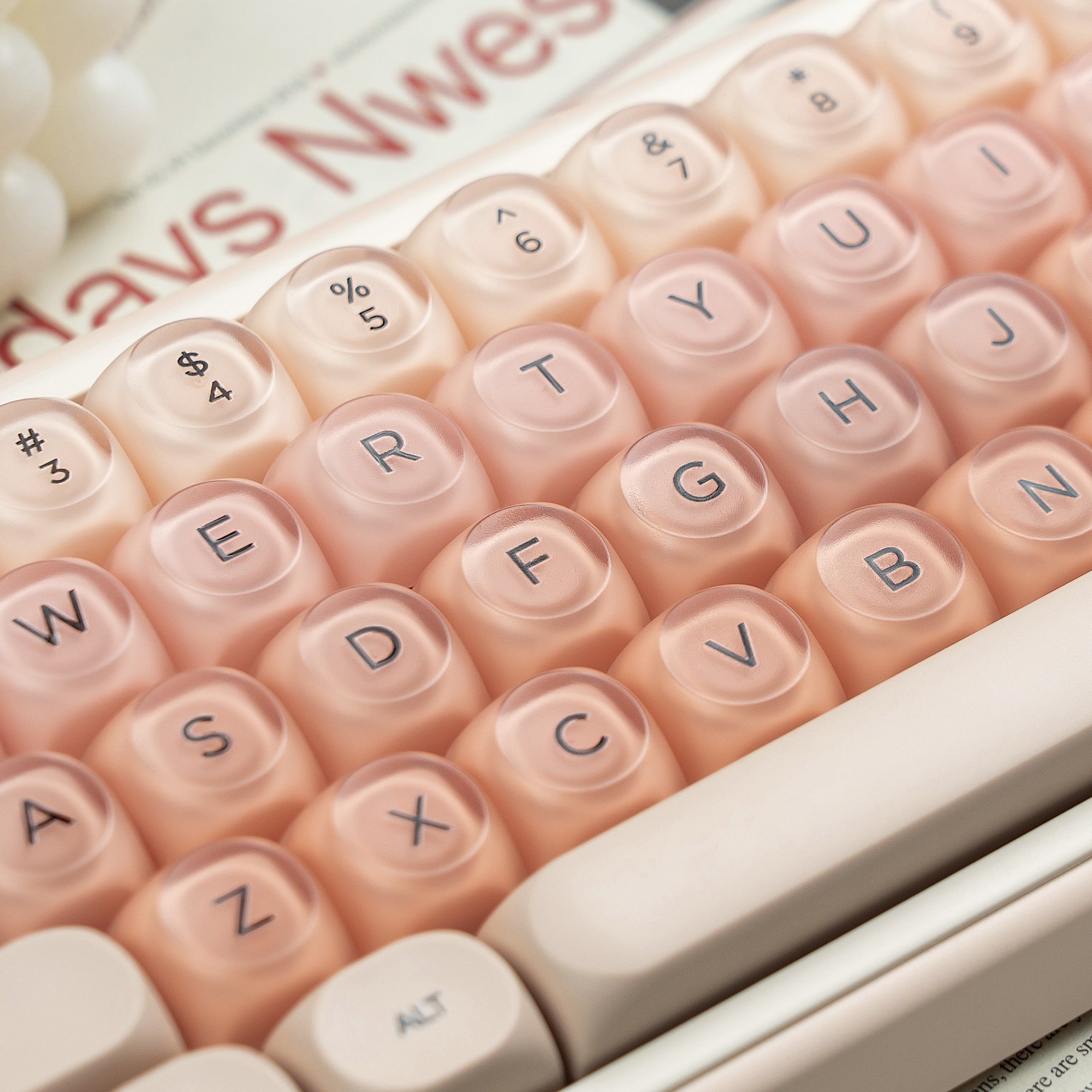 Womier Foundation/Lipstick 132-Key MOA Profile Translucent PBT+PC Keycap Set