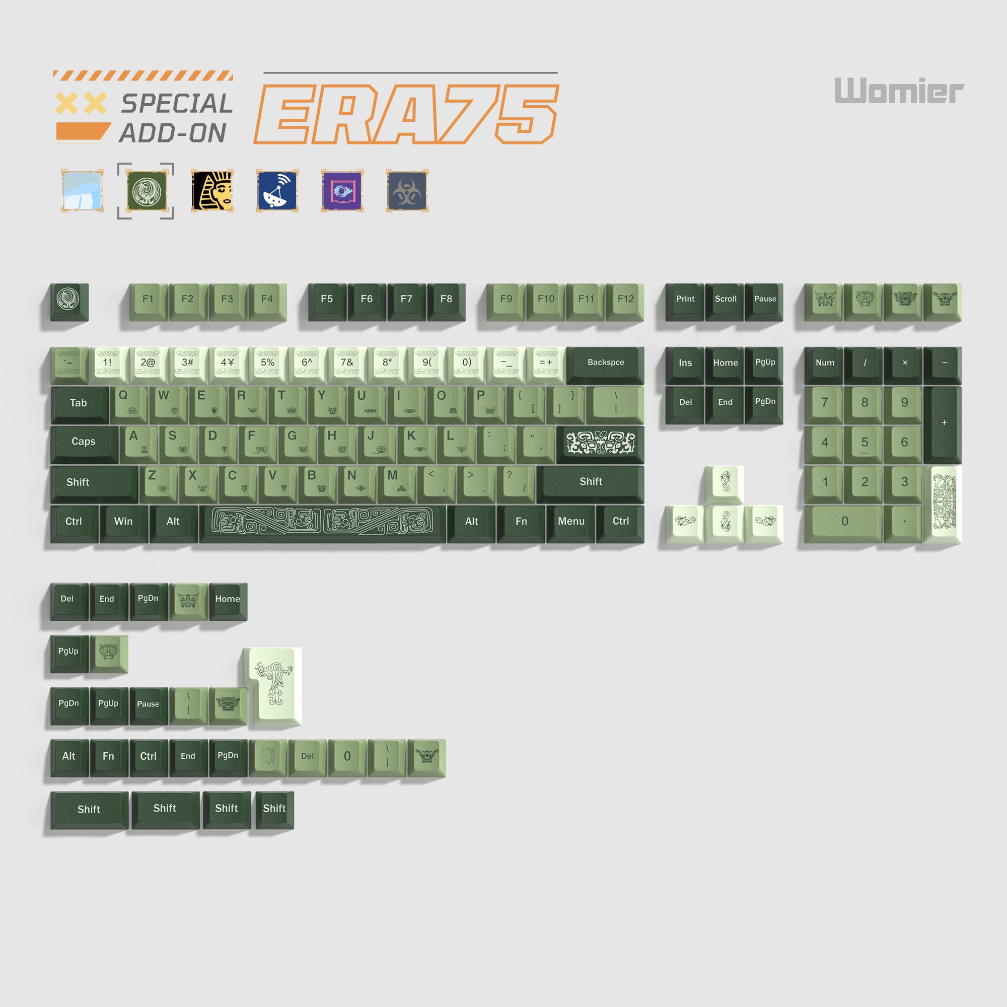 Womier ERA75 75% VIA Support Wireless Aluminum Mechanical Keyboard