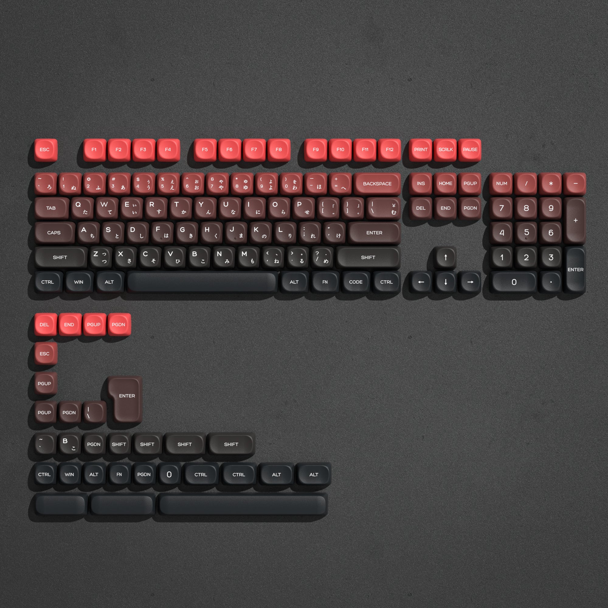 Womier Gradient Series MOA Profile Dye Sublimation PBT Keycap Set (4 Colorways)