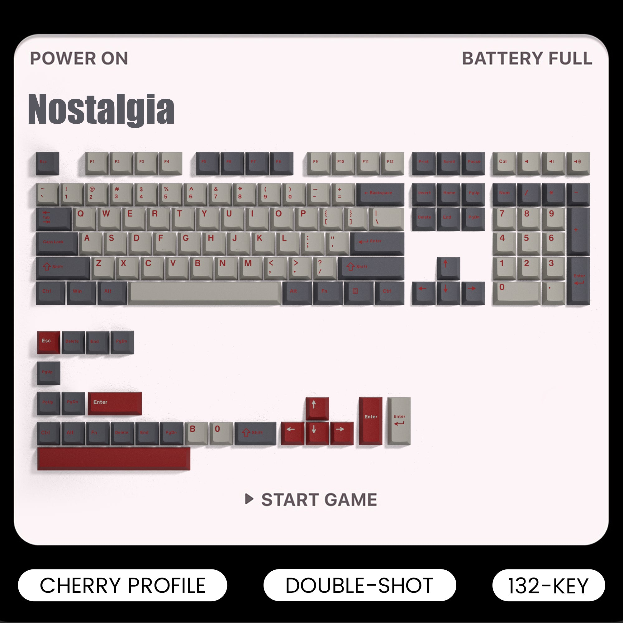 Womier Nostalgia - Cherry Profile Double Shot PBT Keycap Set