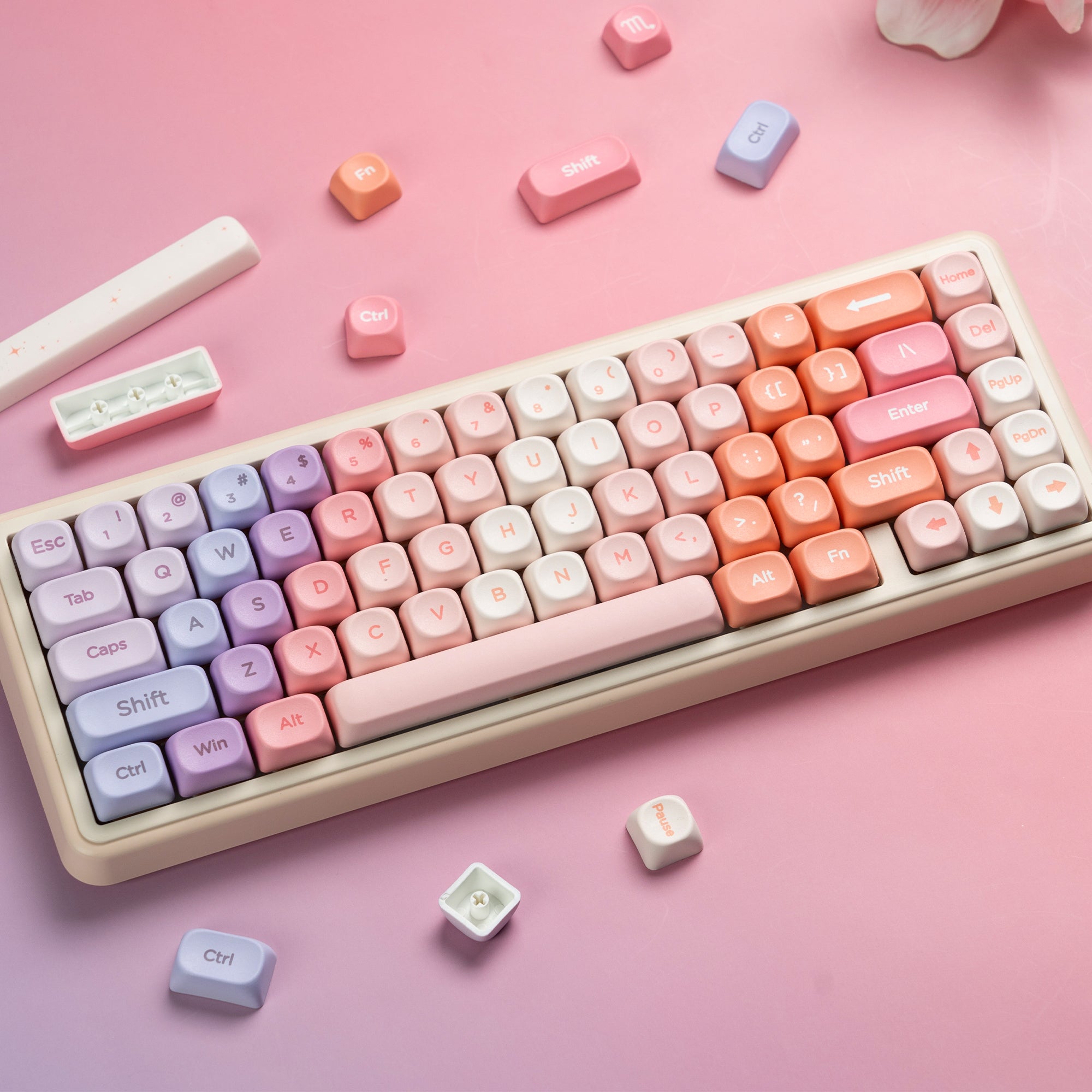 Womier Neon Spectrum MOA Profile Dye-Sublimation PBT Keycap Set