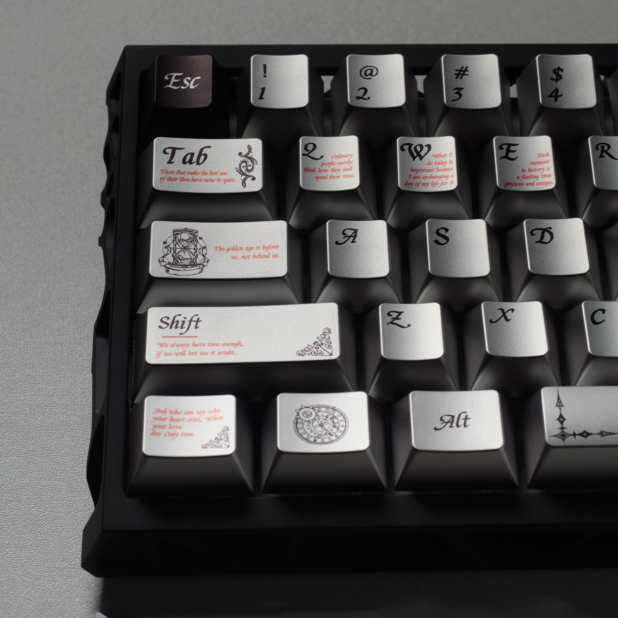 Womier Timeless 112-Key Cherry Profile Metallic Coating Keycap Set