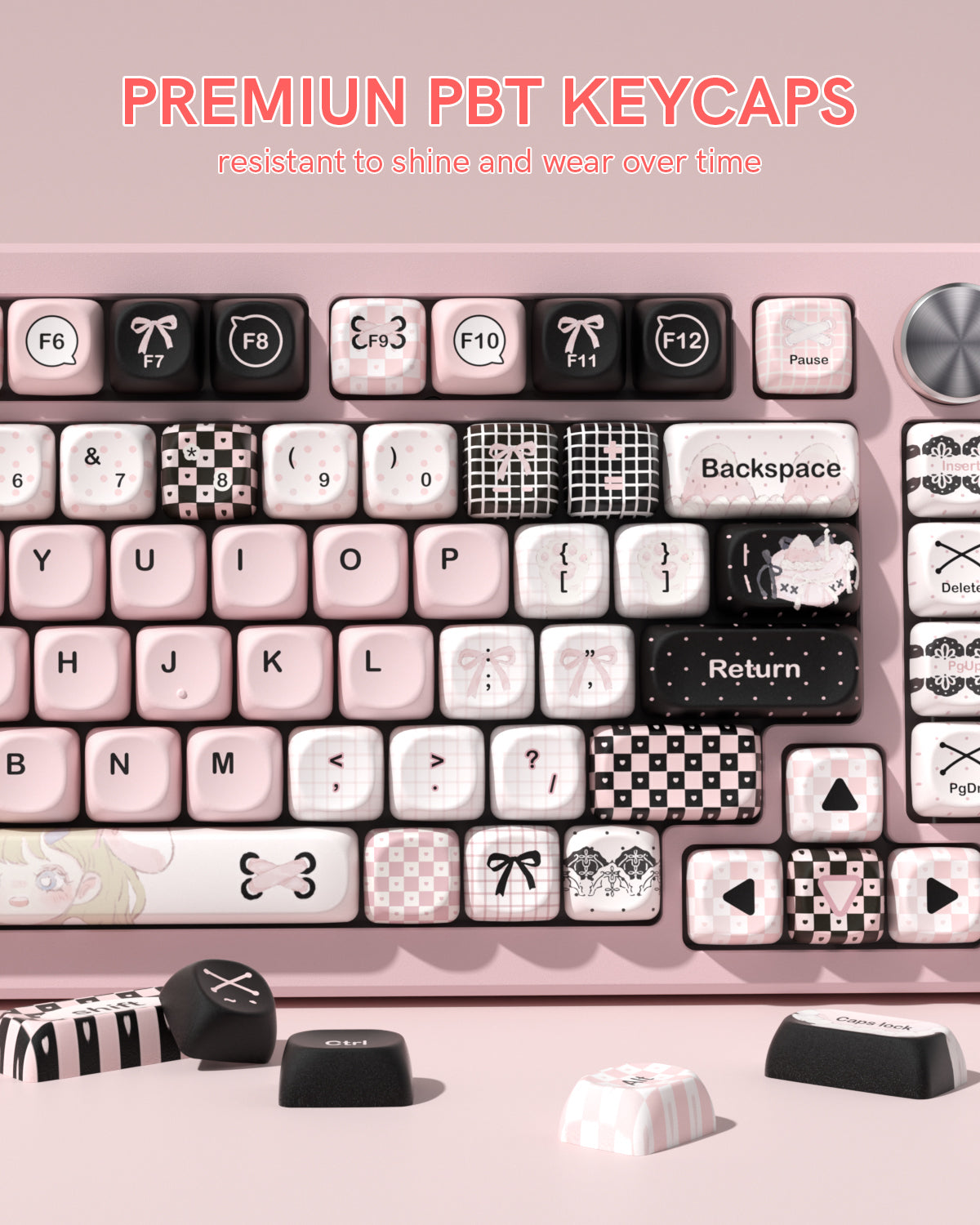 Womier Plaid Girl MOA Profile Dye-Sublimation PBT Keycap Set