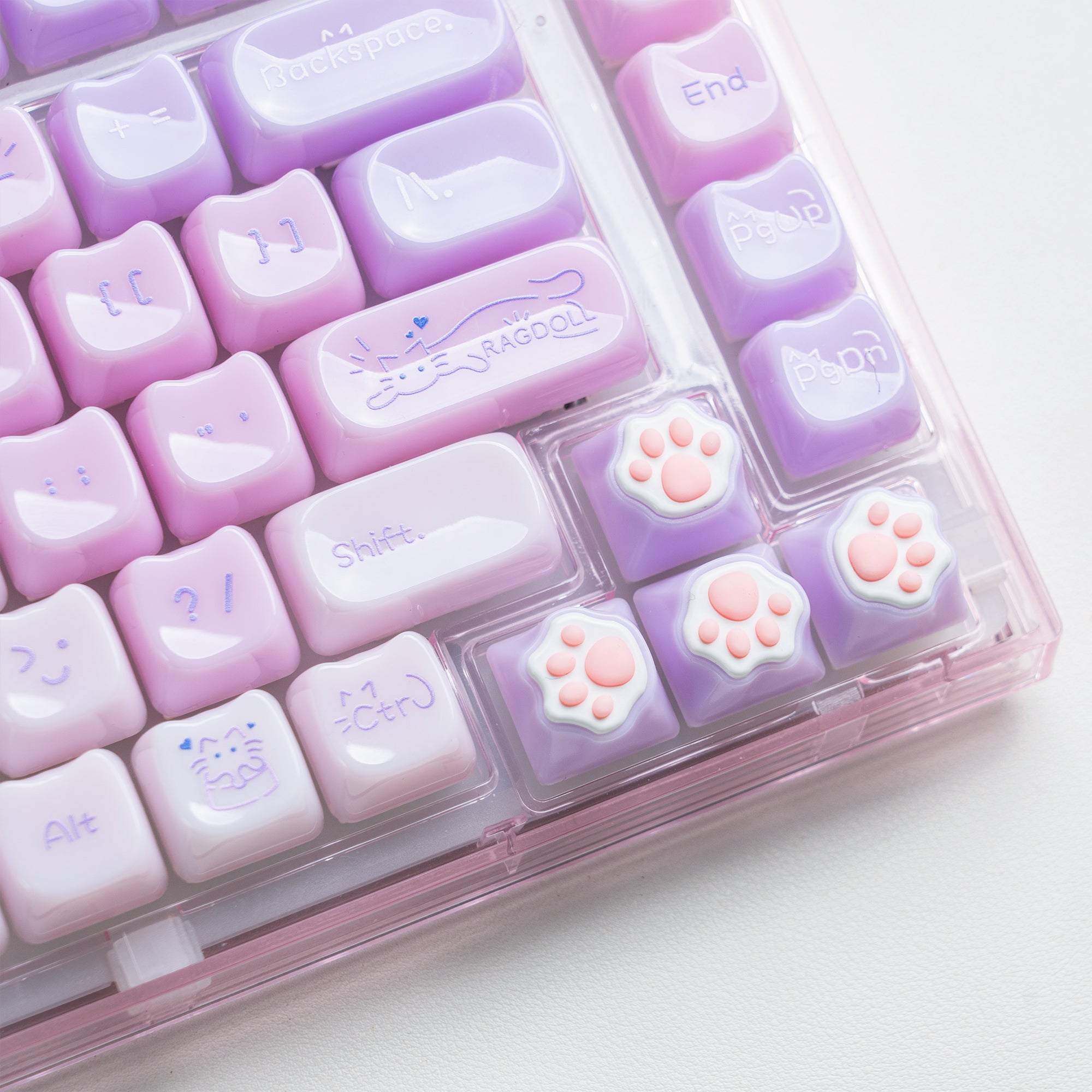 Womier Kittens Themed MOA+MAO Profile PC Keycap Set