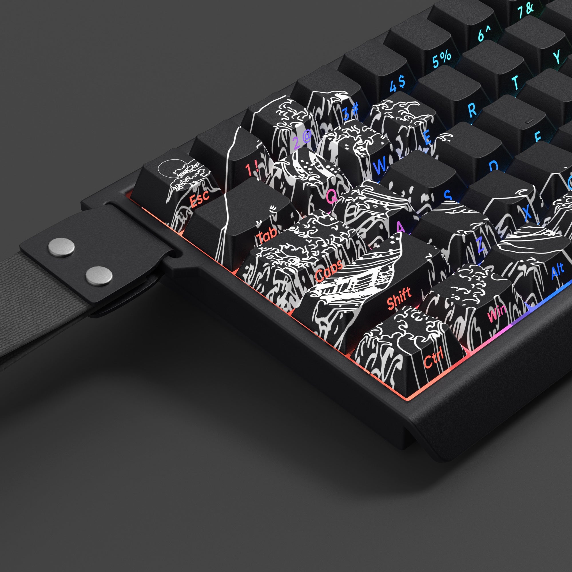 Womier Kanagawa Outline Cherry Profile Side-Printed Keycap (129-Key)