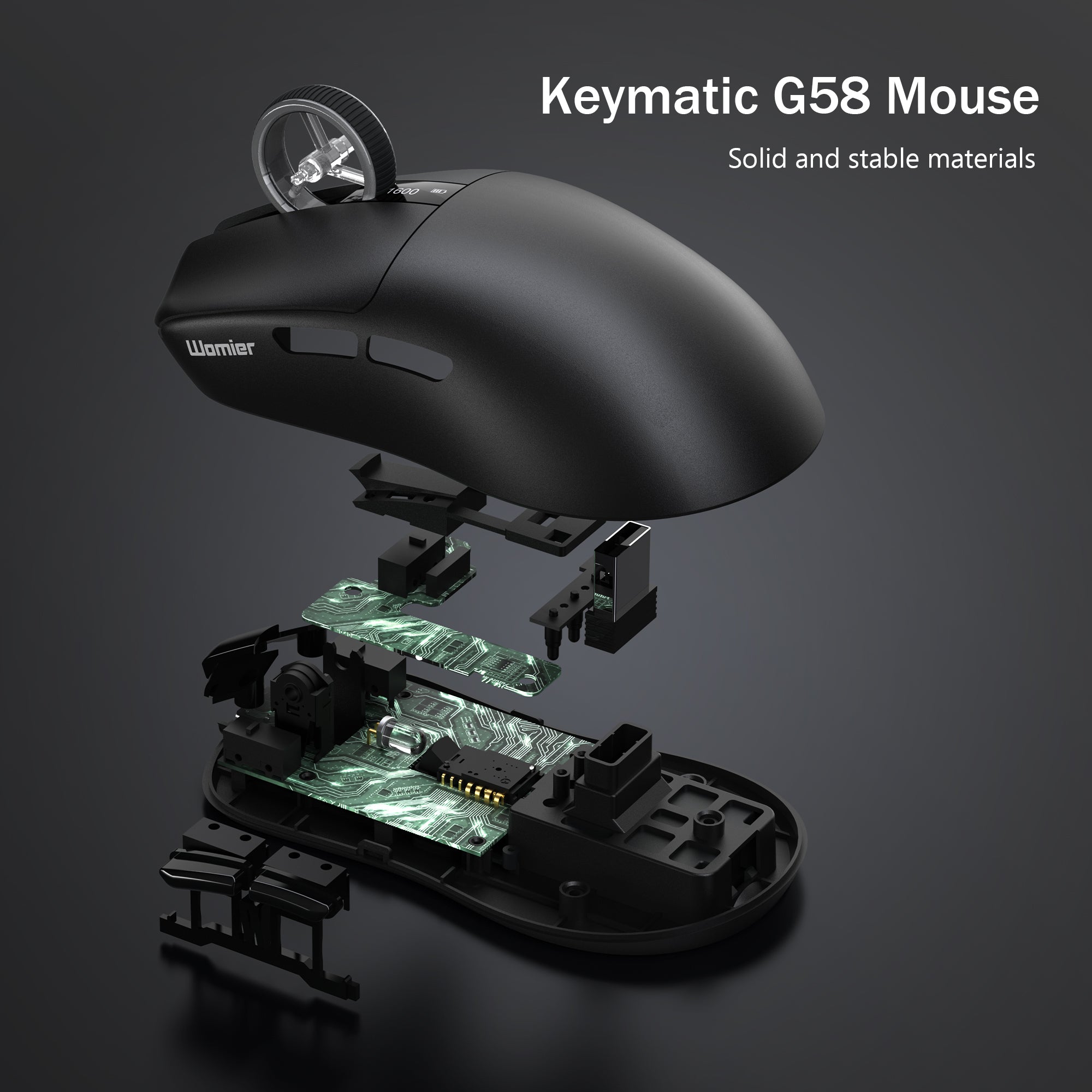 Womier G58 Wireless Tri Mode Gaming Mouse