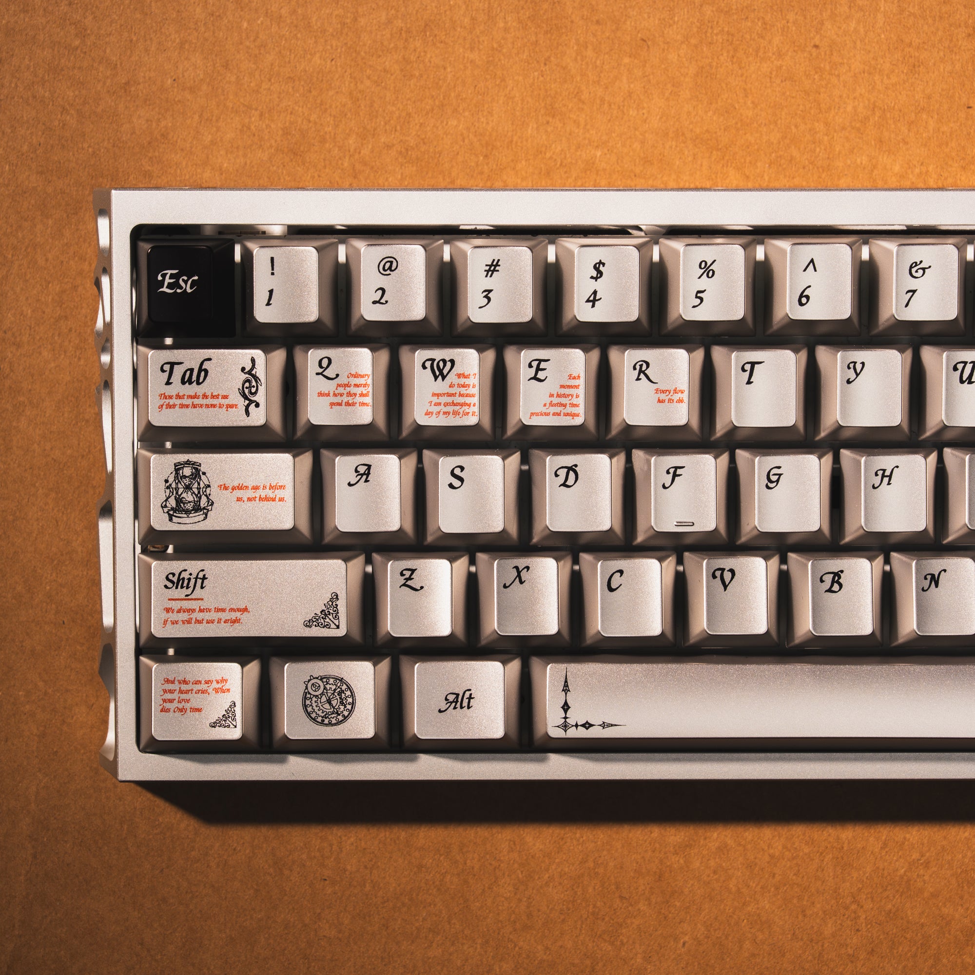 Womier Timeless 112-Key Cherry Profile Metallic Coating Keycap Set