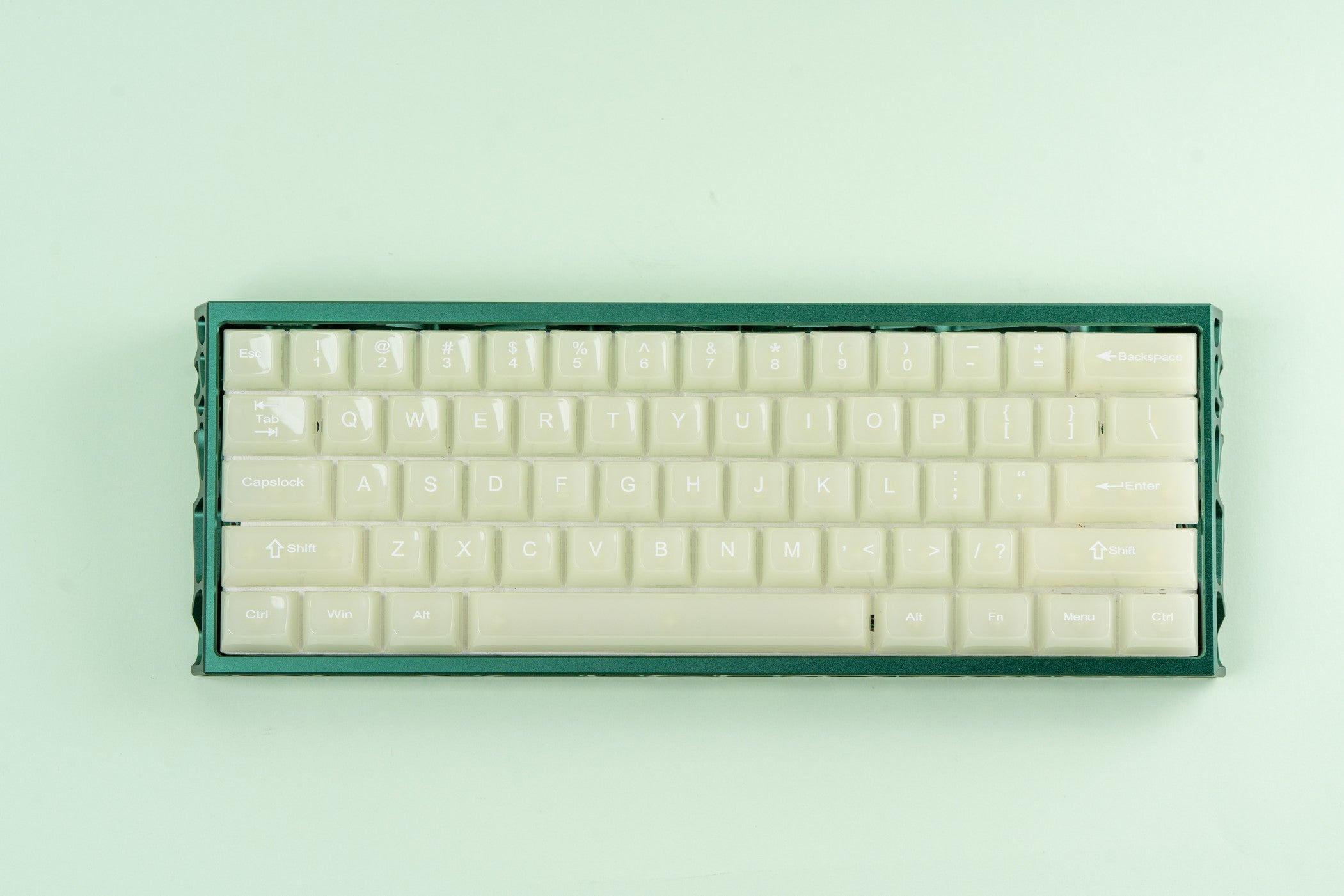 Womier 115-Key MDA Profile Frosted Cream Green PC Keycap Set