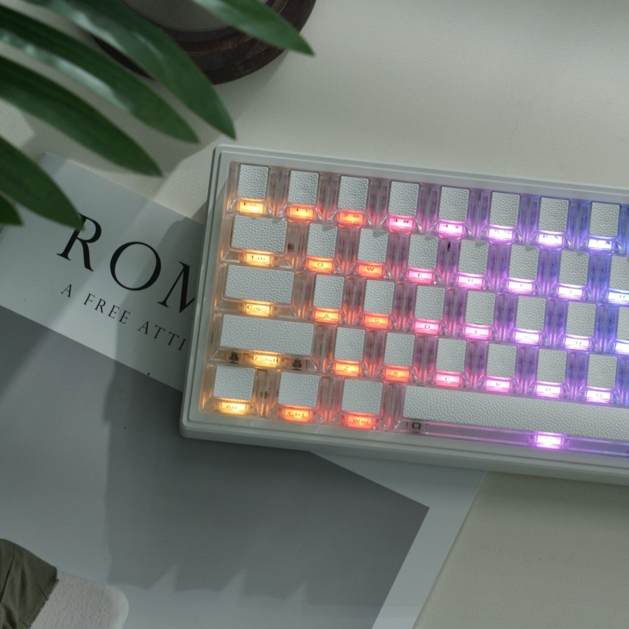 Womier Leather Texture Side-Printed Cherry Profile Keycap (126-Key)