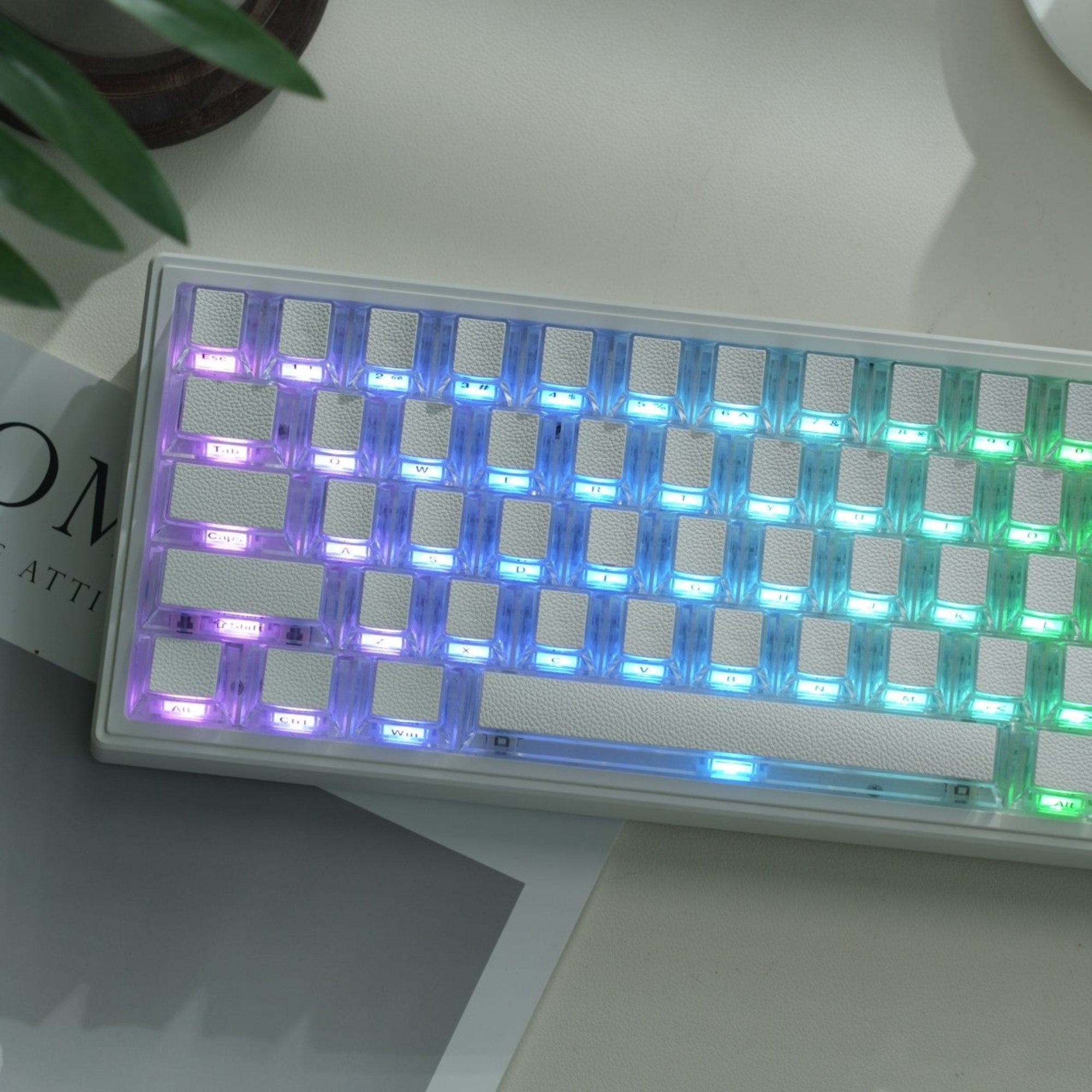 Womier Leather Texture Side-Printed Cherry Profile Keycap (126-Key)