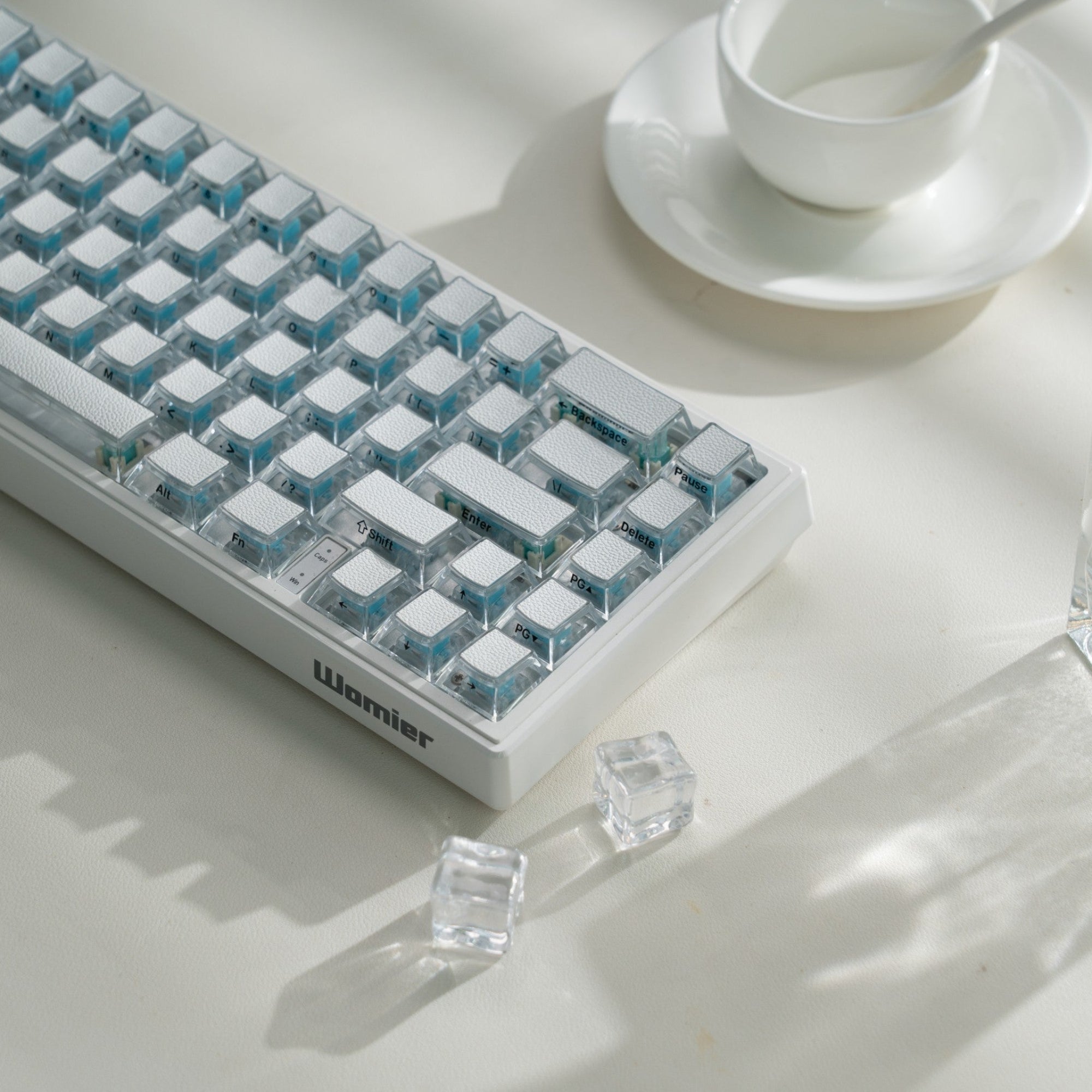 Womier Leather Texture Side-Printed Cherry Profile Keycap (126-Key)