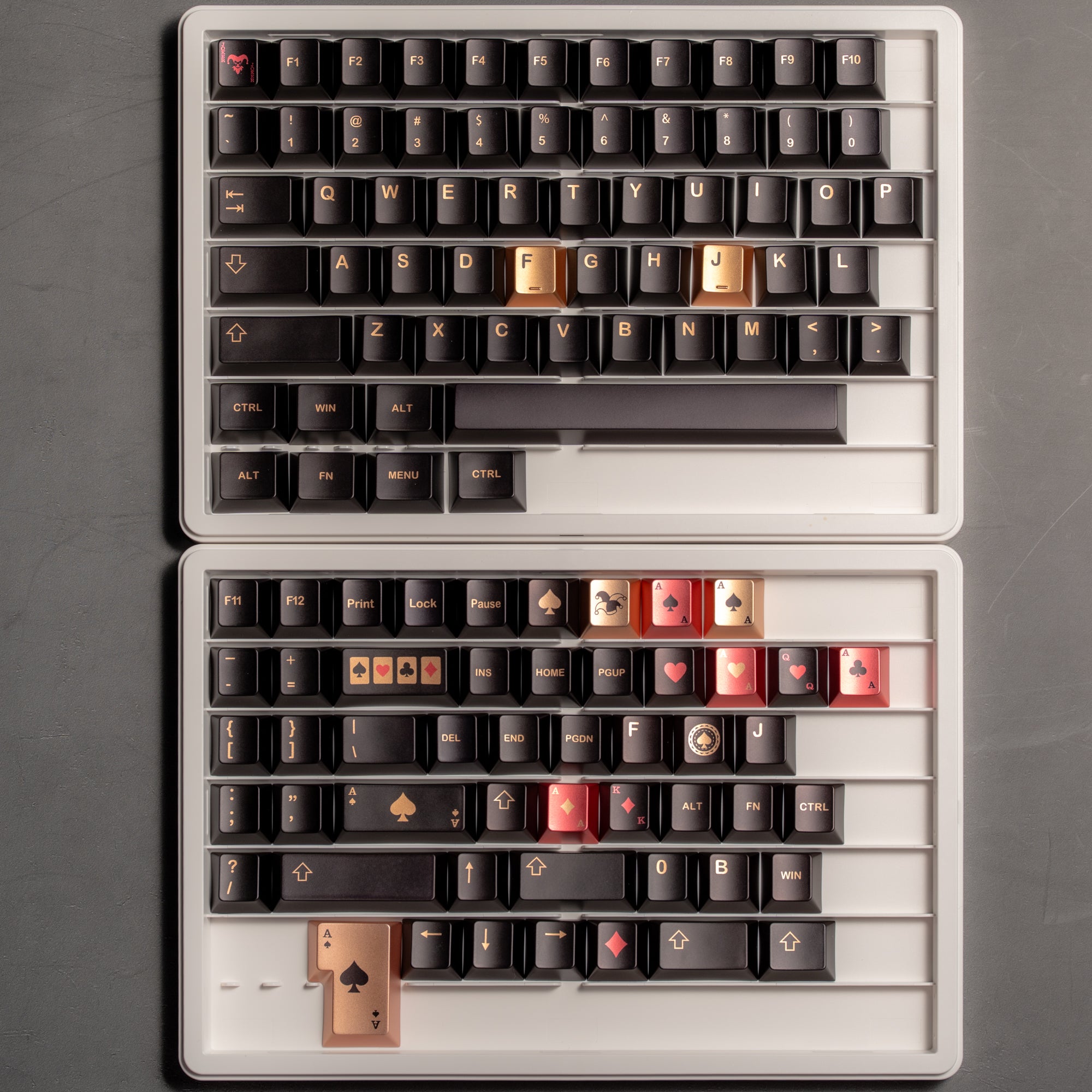 Womier Spade 112-Key Cherry Profile Metallic Coating Keycap Set