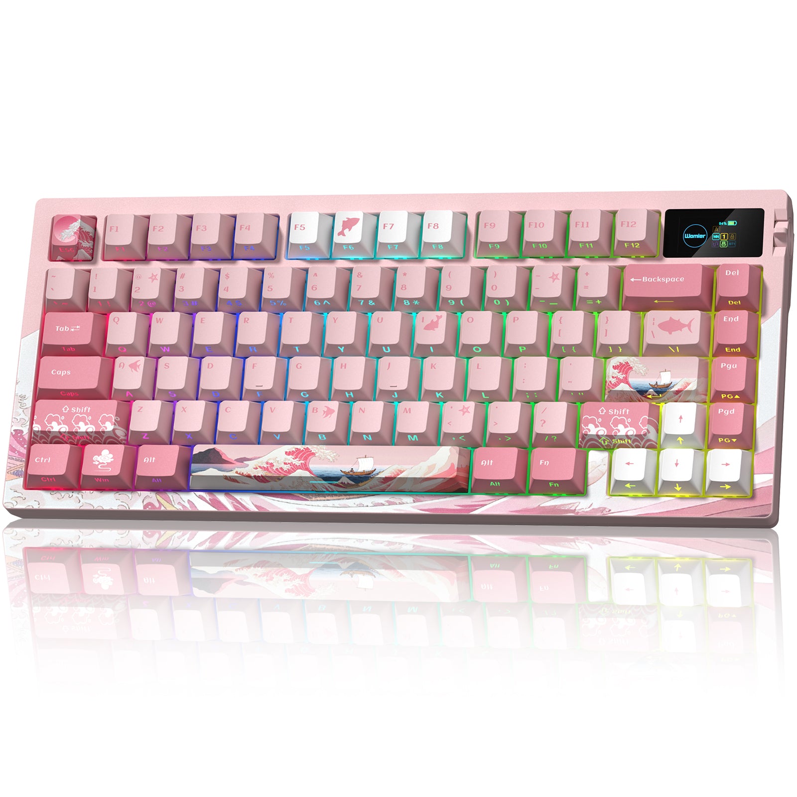 Womier L80 75% Wireless Mechanical Keyboard with TFT Screen & Knob
