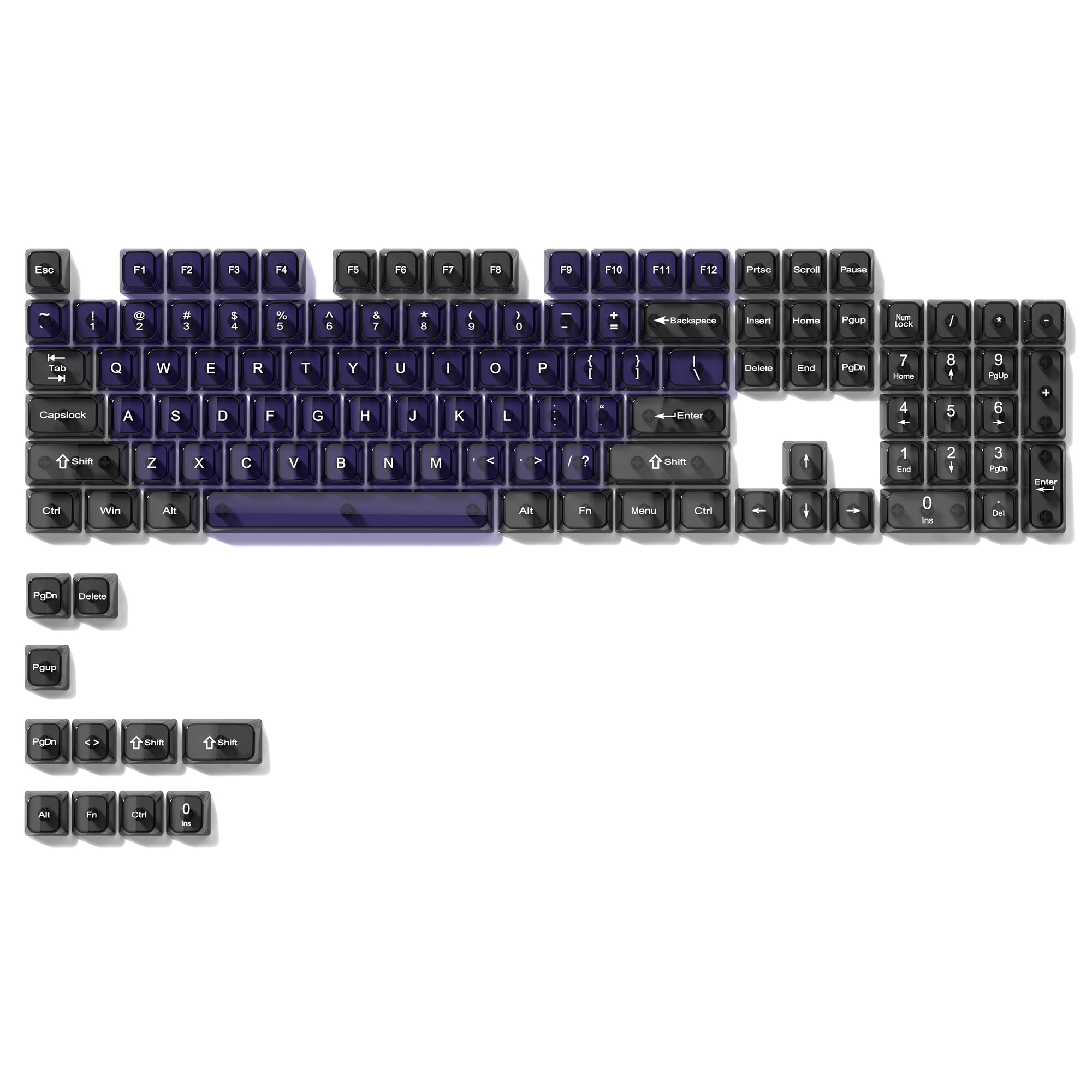 Womier Iceberg 115-Key MDA Profile Transparent PC Keycap Set
