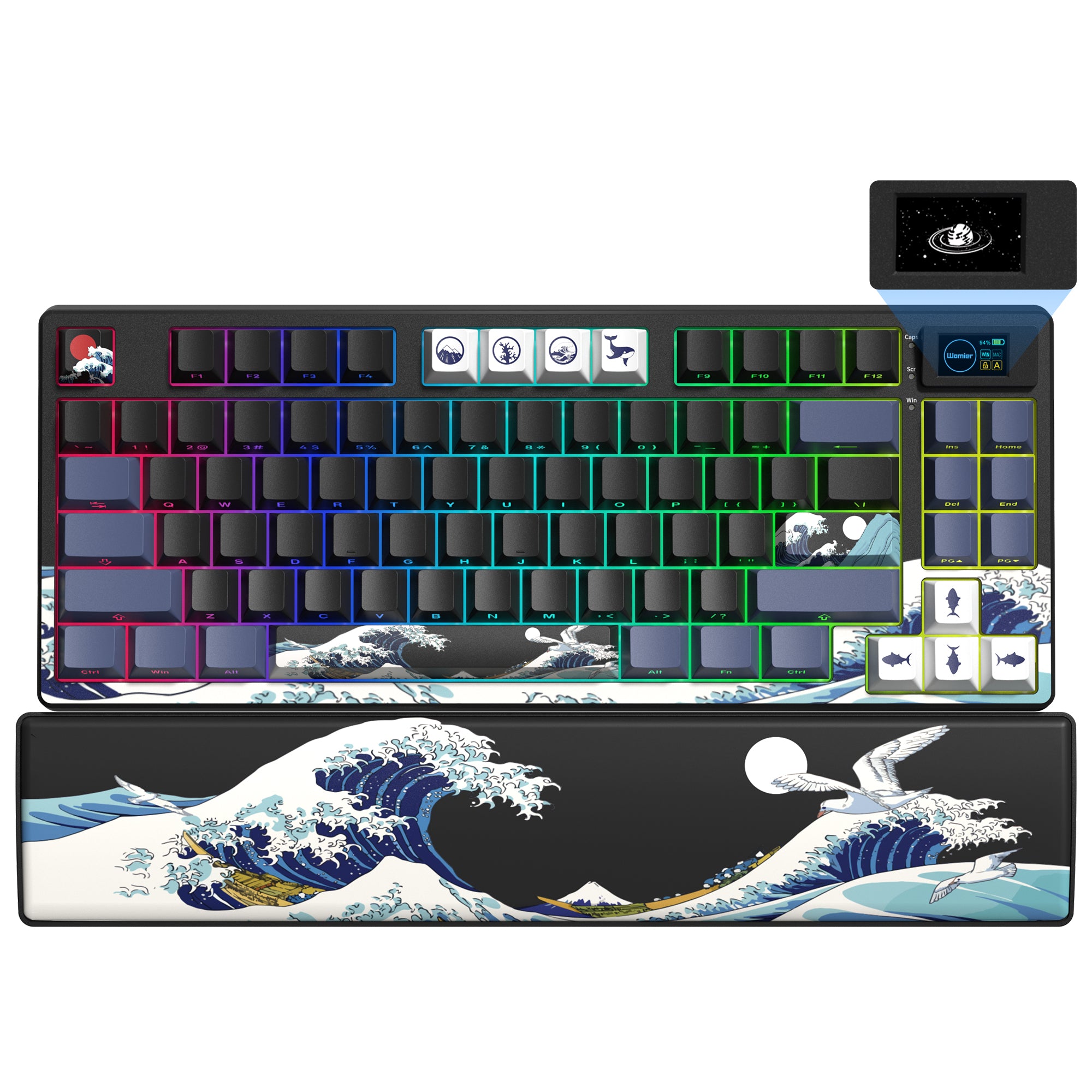 Womier SK80 Pro Themed 75% Wireless Mechanical Keyboard with Multimedia Display - Womier Keyboard