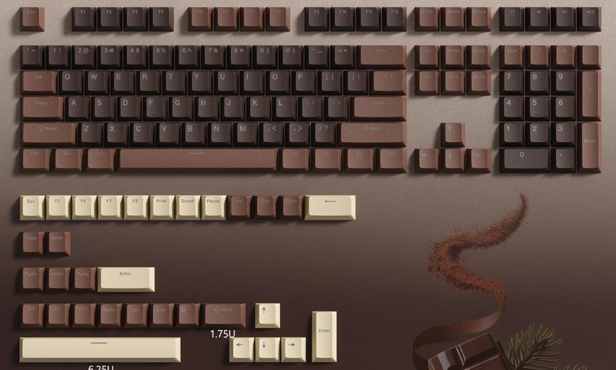 Womier Retro Cherry Series Double-Shot Cherry Profile PBT Keycaps