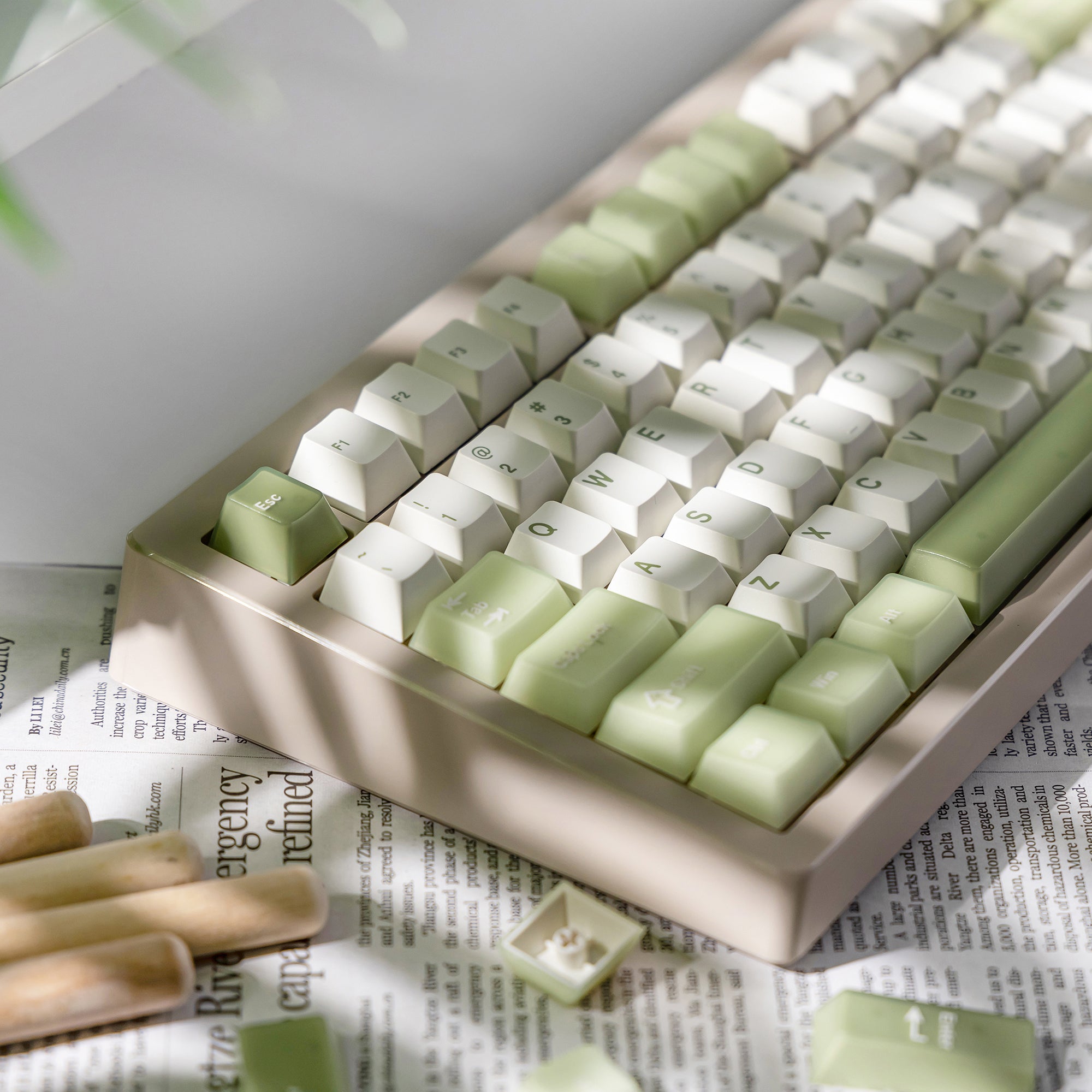 Creator Bundle — Womier DUO87 Keyboard + Cube Jade Cherry PBT Keycaps - Womier Keyboard
