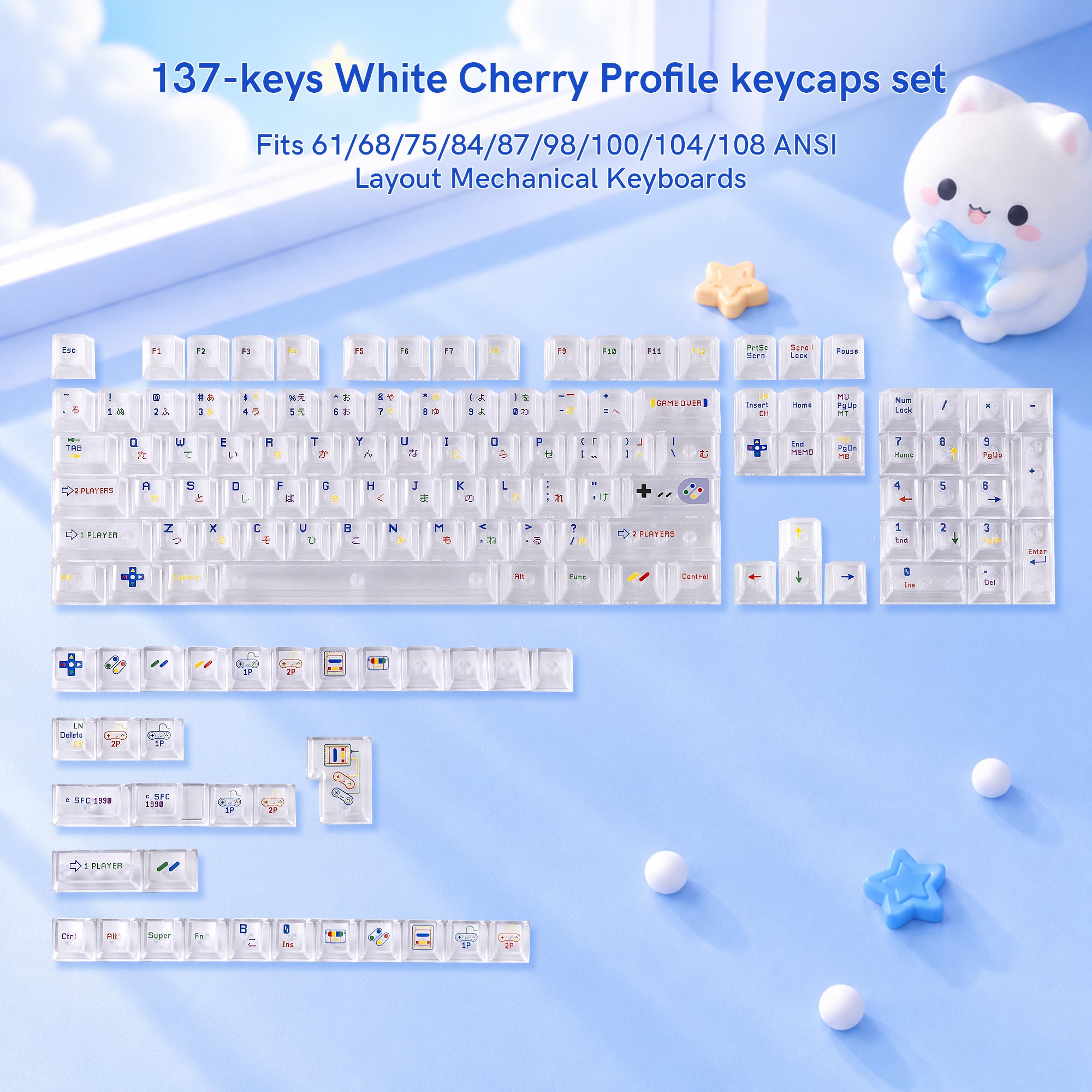 Womier Shine-Through Keycaps UV Print