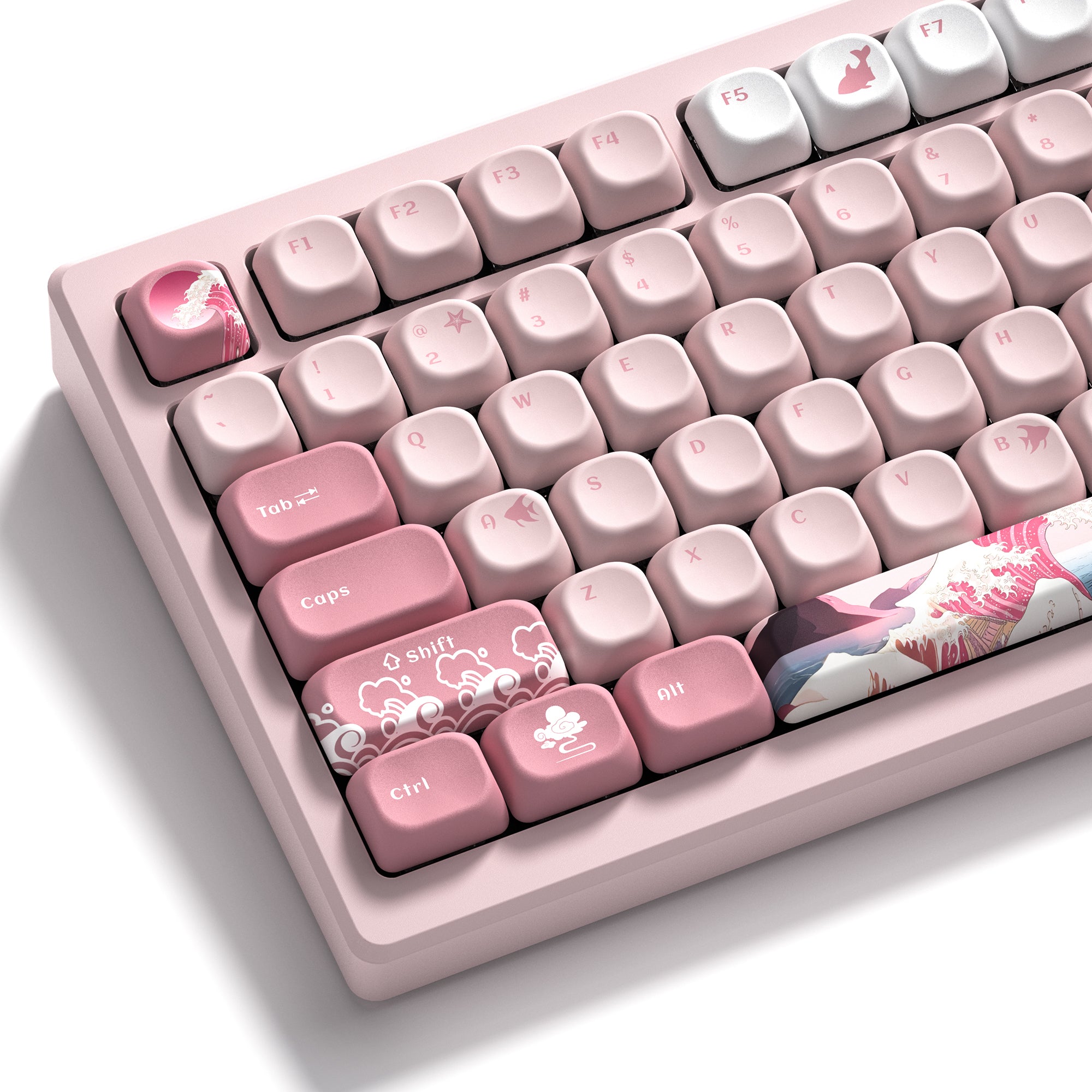 Womier MOA Profile Pink Coral Keycap Set (126-Key)