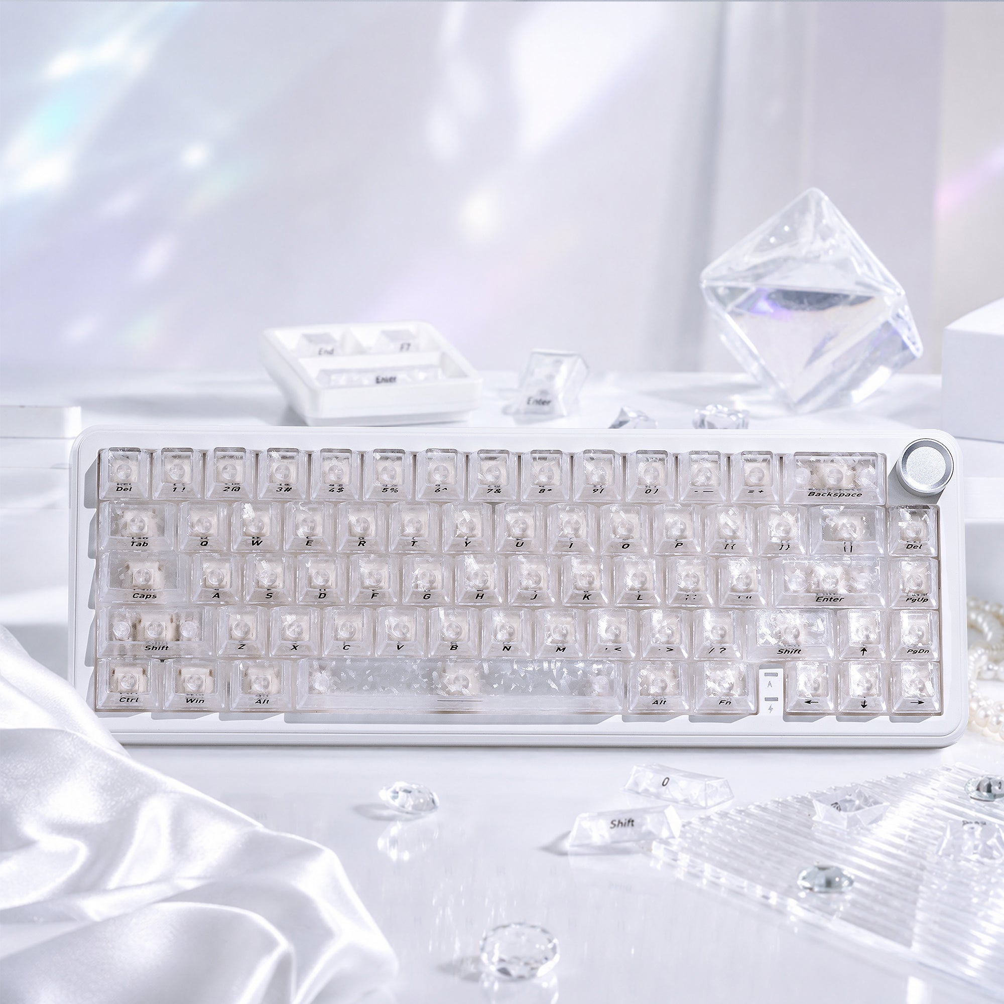 Womier Translucent Forged Side-Printed Carbon Keycaps (132-Key)