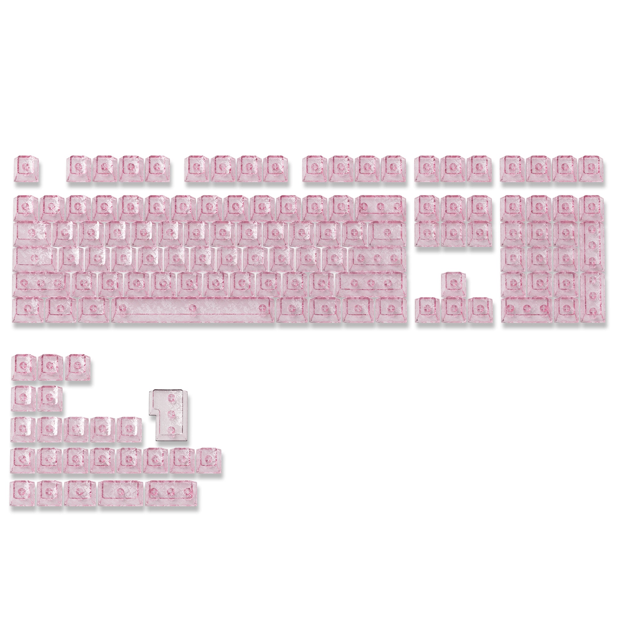 Womier Translucent Forged Side-Printed Carbon Keycaps (132-Key)