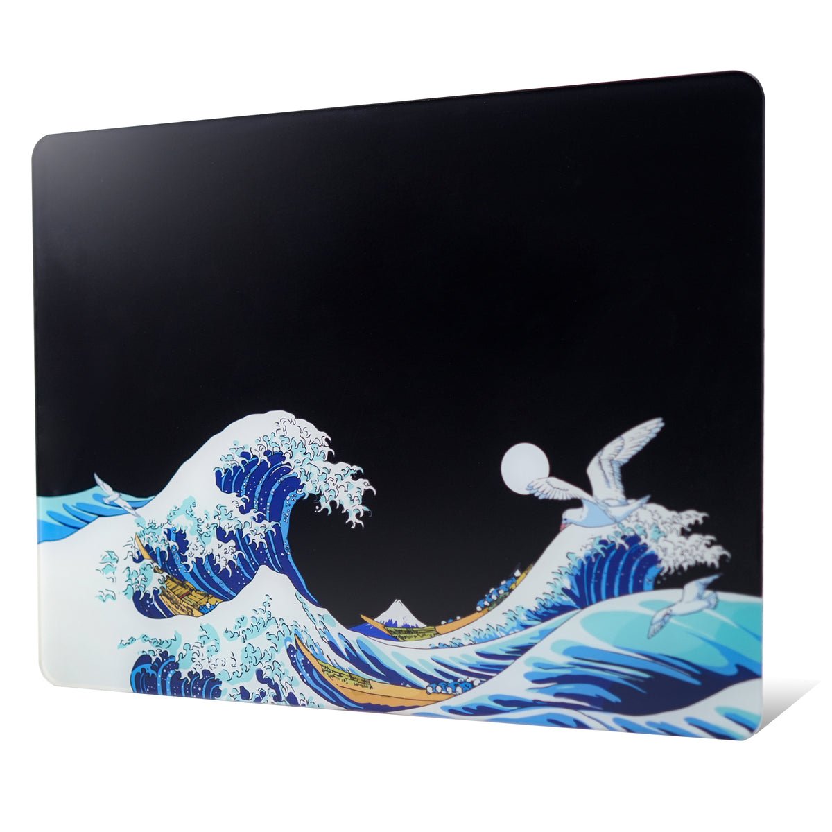 Womier Glass Mouse Pad - Kanagawa - Black Coral Sea