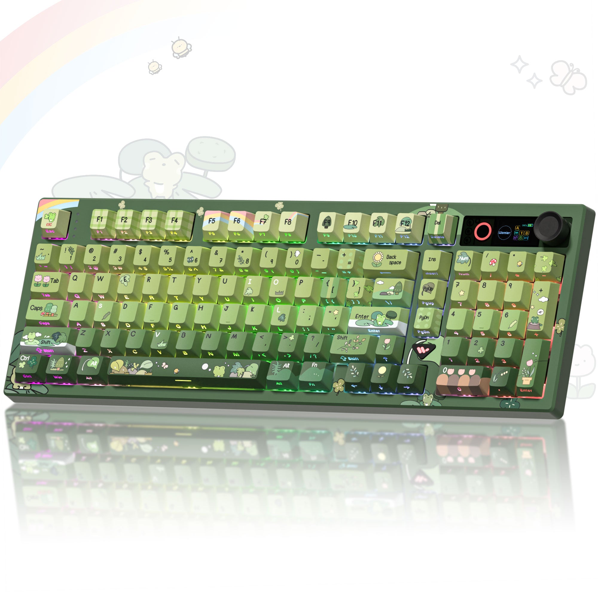 Womier L98 98% Wireless Mechanical Keyboard with TFT Screen & Knob (3 Colors)